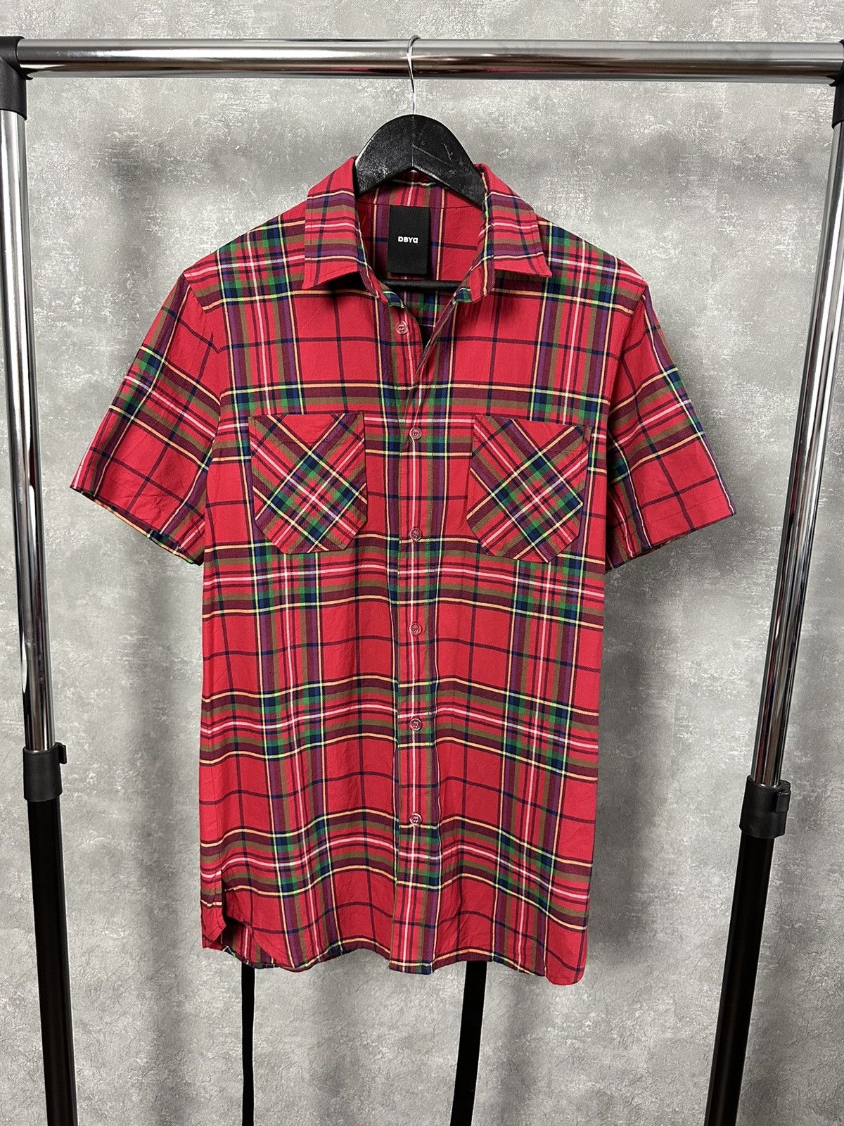 D.Gnak By Kang.D DBYD Made in Korea Red Check Bondage Short Sleeve Shirt Size US S / EU 44-46 / 1 - 2 Thumbnail