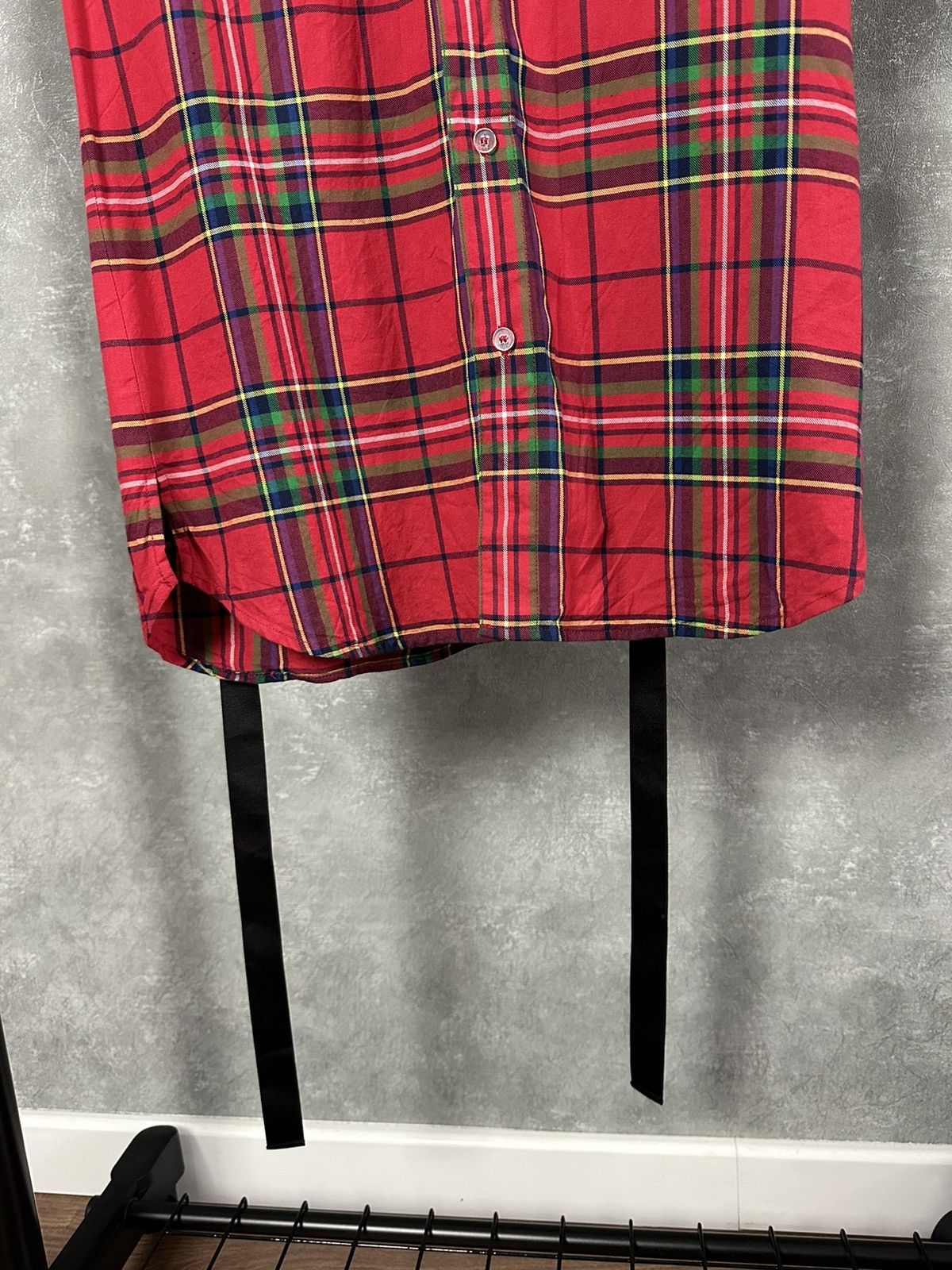 D.Gnak By Kang.D DBYD Made in Korea Red Check Bondage Short Sleeve Shirt Size US S / EU 44-46 / 1 - 6 Thumbnail