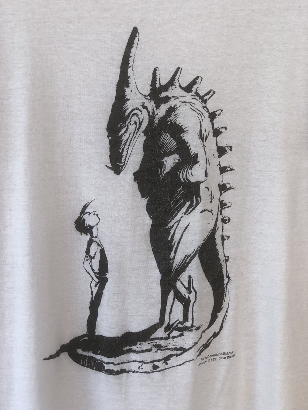 Vintage Vintage 1991 CLIVE BARKER Artwork BOY and The DRAGON Tee Size US L / EU 52-54 / 3 - 3 Thumbnail
