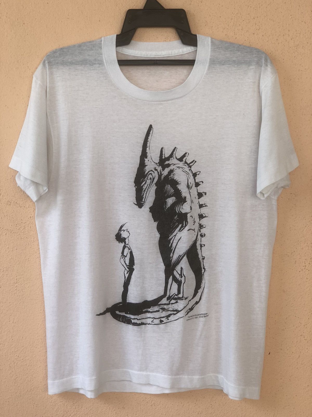 Vintage Vintage 1991 CLIVE BARKER Artwork BOY and The DRAGON Tee Size US L / EU 52-54 / 3 - 2 Thumbnail