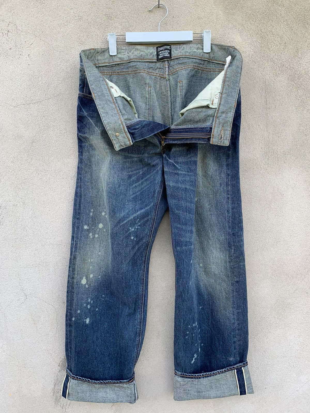 Japanese Brand Asnadispec Armoured Division Task Force Selvedge Denim Pants Size US 37 - 21 Thumbnail