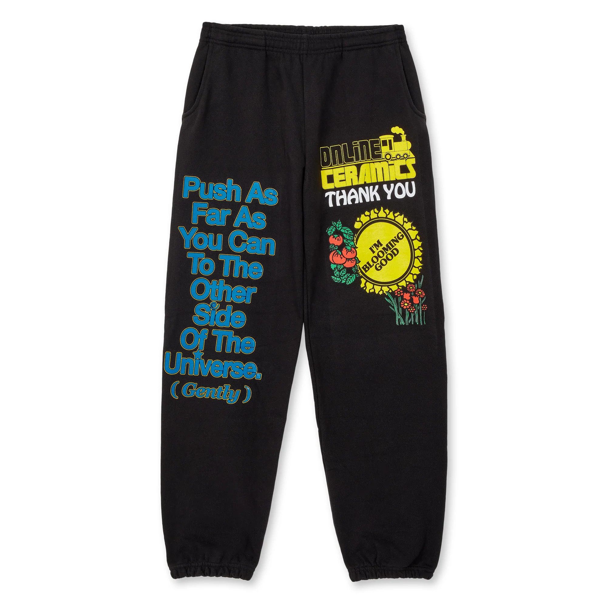 image of Online Ceramics Bloomin' Good Fleece Sweatpant Black Medium, Men's (Size 32)