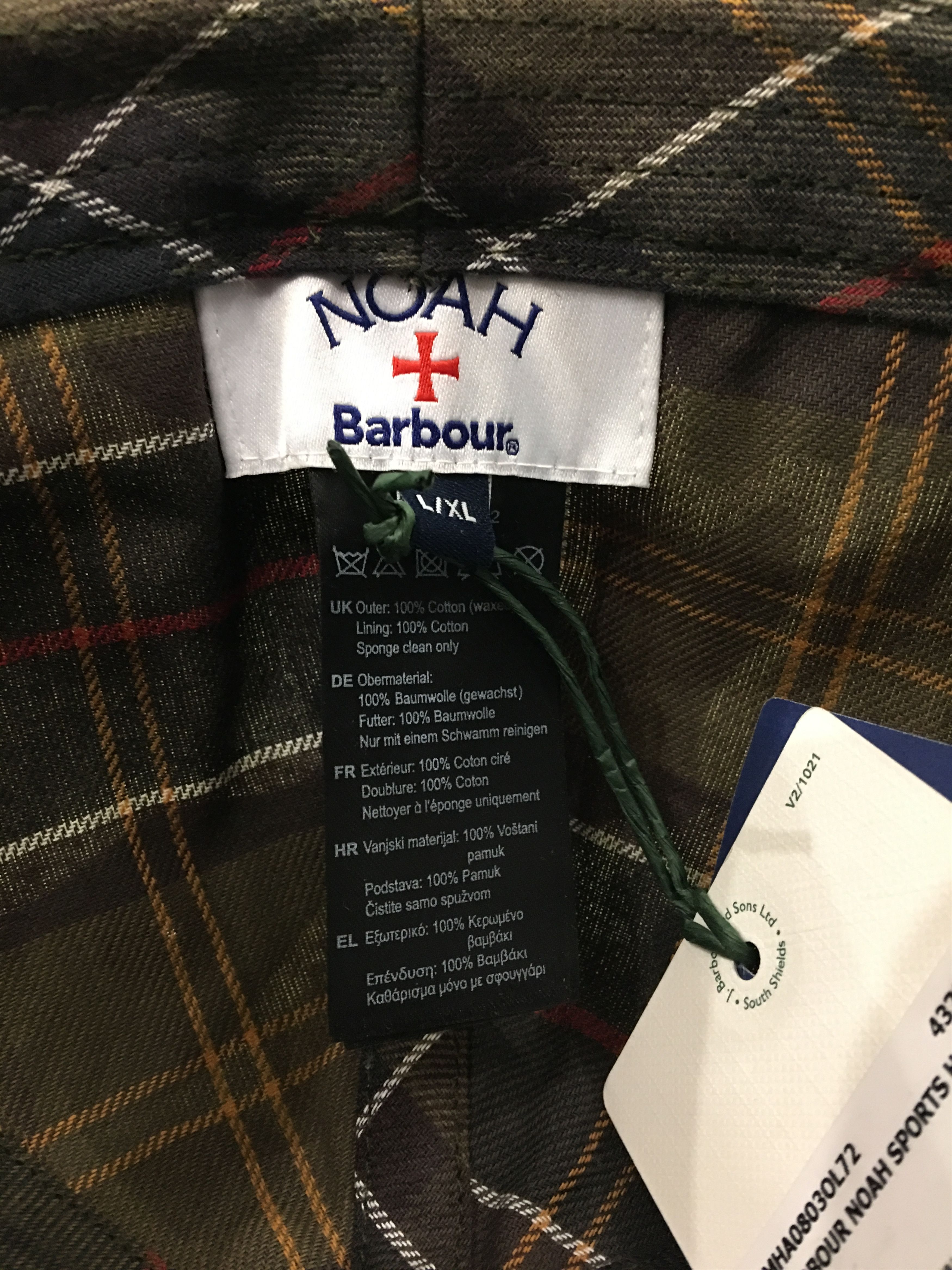 Noah Noah x Barbour Waxed Bucket Bell Hat Camo Size L/XL Size ONE SIZE - 6 Thumbnail