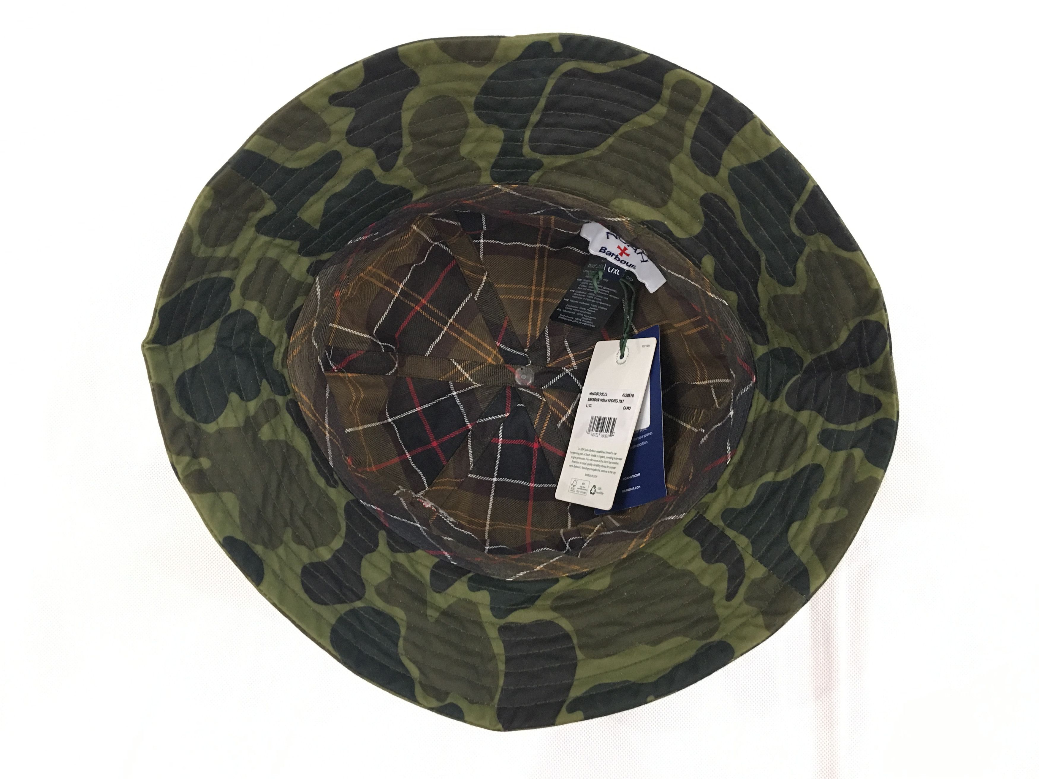 Noah Noah x Barbour Waxed Bucket Bell Hat Camo Size L/XL Size ONE SIZE - 5 Thumbnail