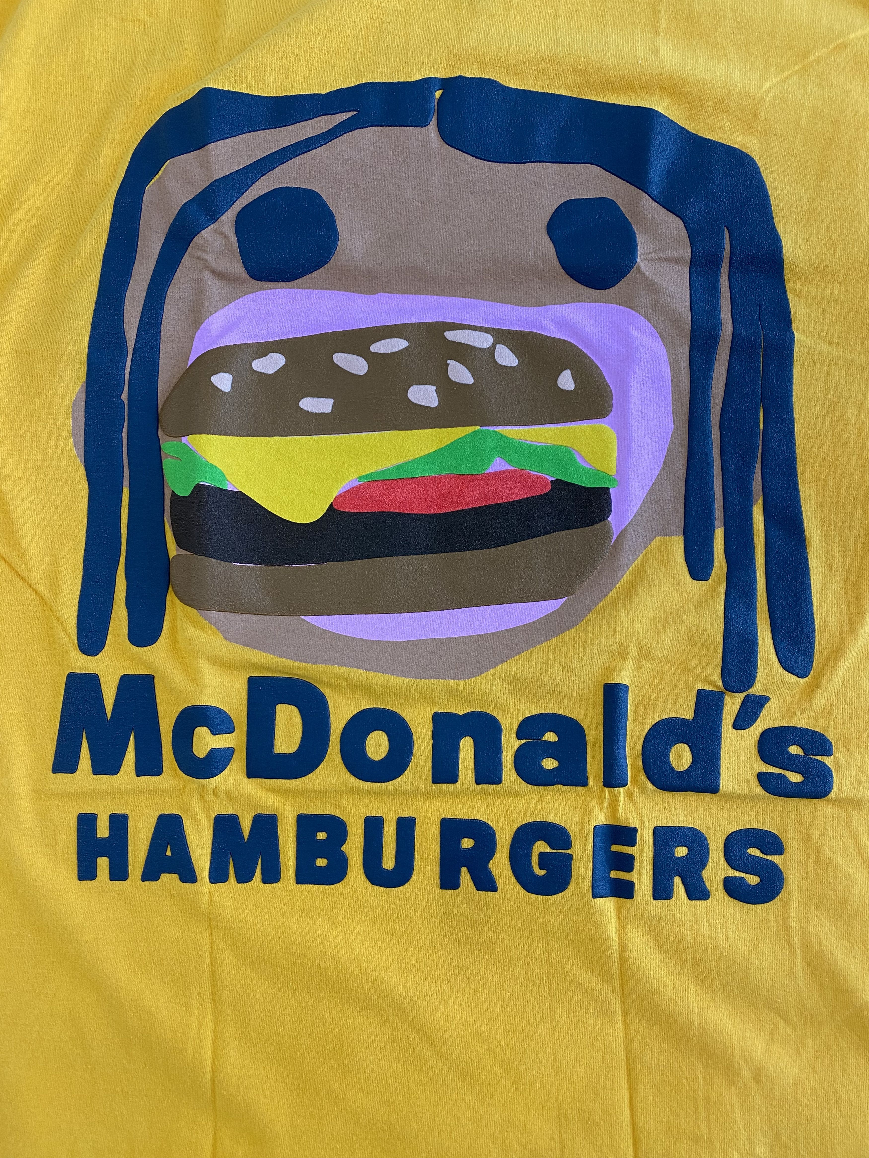 Cactus Plant Flea Market × Travis Scott Travis Scott x CPFM 4 CJ Burger Mouth T-shirt Yellow Large Size US L / EU 52-54 / 3 - 4 Thumbnail
