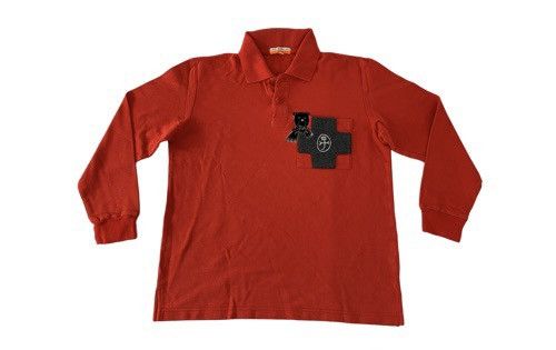 Jean Charles De Castelbajac 90s Jean Charles De Castelbajac Sport Red Longsleeve Polo Size M / US 6-8 / IT 42-44 - 1 Thumbnail