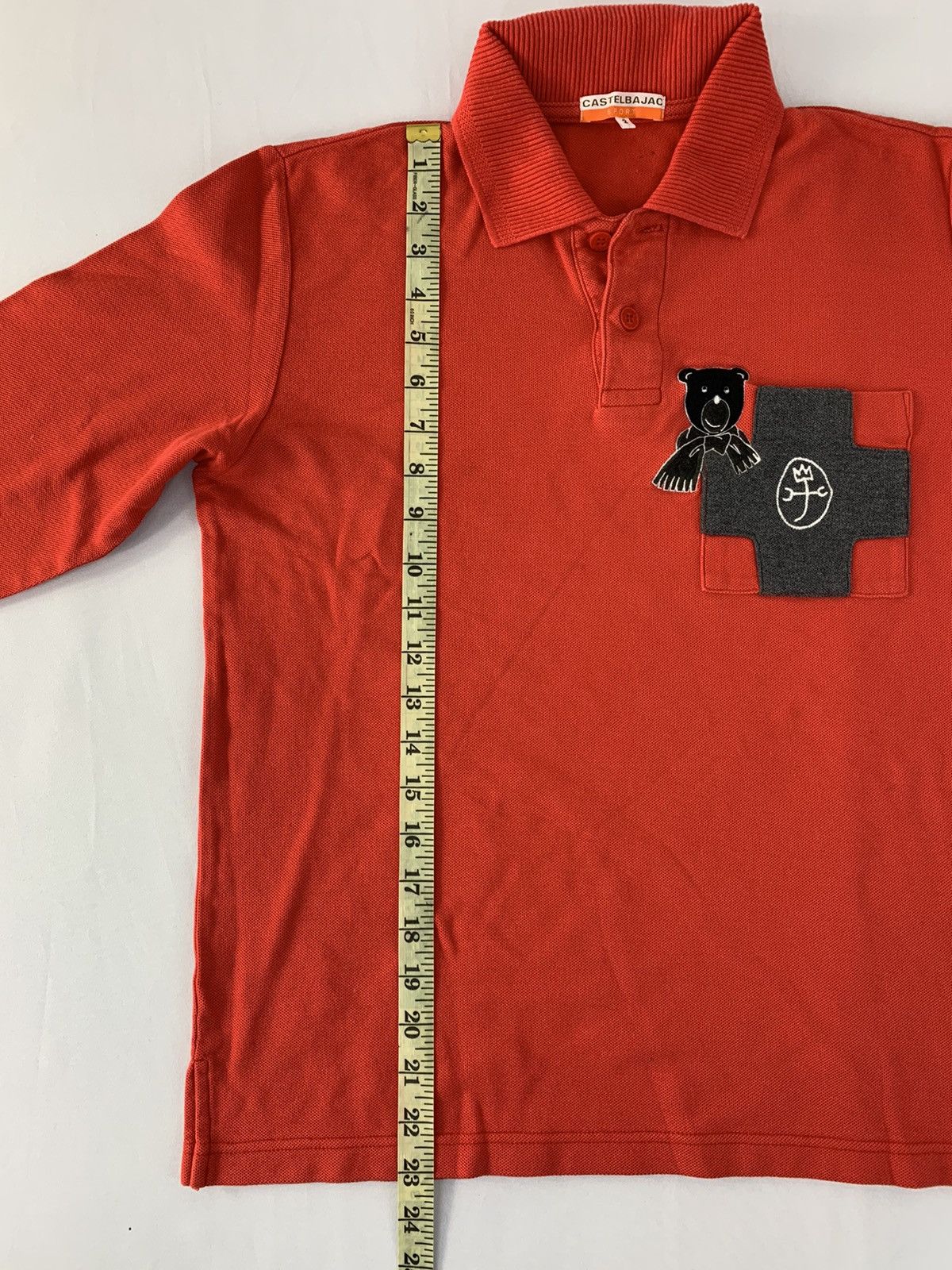 Jean Charles De Castelbajac 90s Jean Charles De Castelbajac Sport Red Longsleeve Polo Size M / US 6-8 / IT 42-44 - 9 Thumbnail