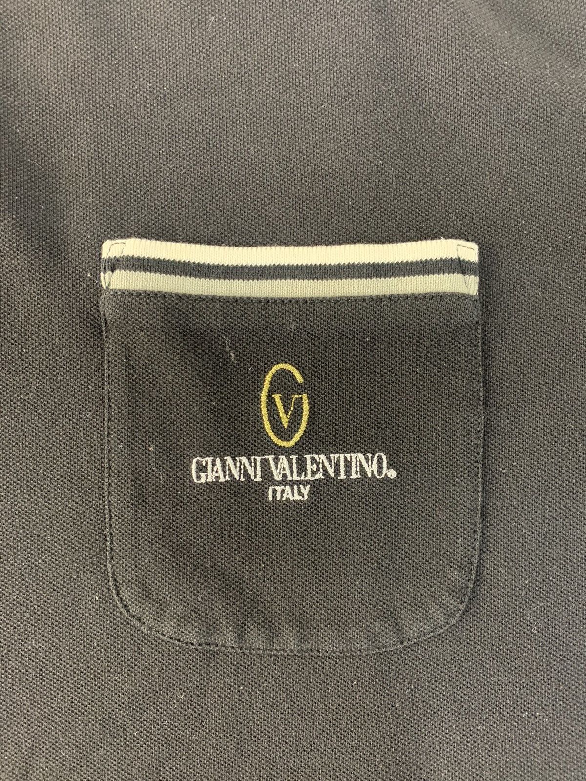 Gianni Valentino 90s Gianni Valentino Italy Single Pocket Longsleeve Polo Tee Size US M / EU 48-50 / 2 - 4 Thumbnail