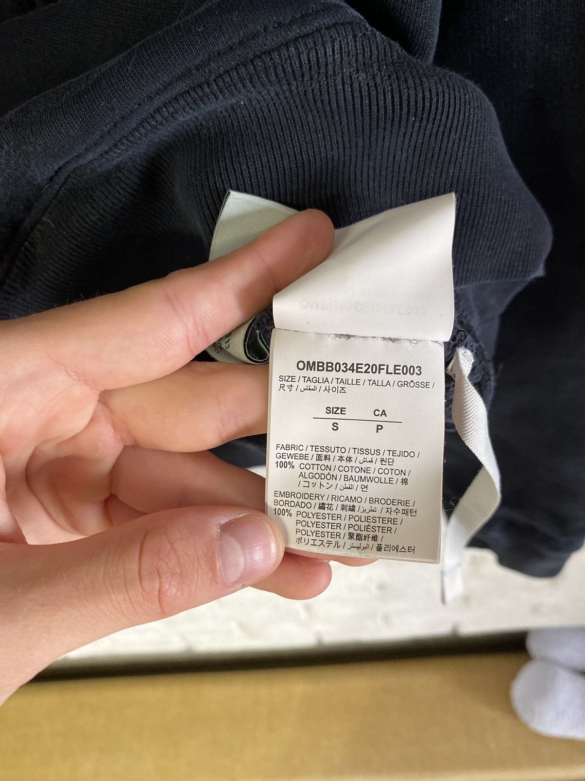 Off-White Off-White Off White Workers Logo Slim Hooded Sweat Black Size US S / EU 44-46 / 1 - 11 Thumbnail