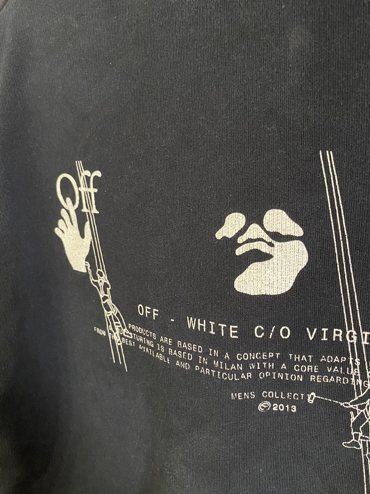 Off-White Off-White Off White Workers Logo Slim Hooded Sweat Black Size US S / EU 44-46 / 1 - 16 Thumbnail