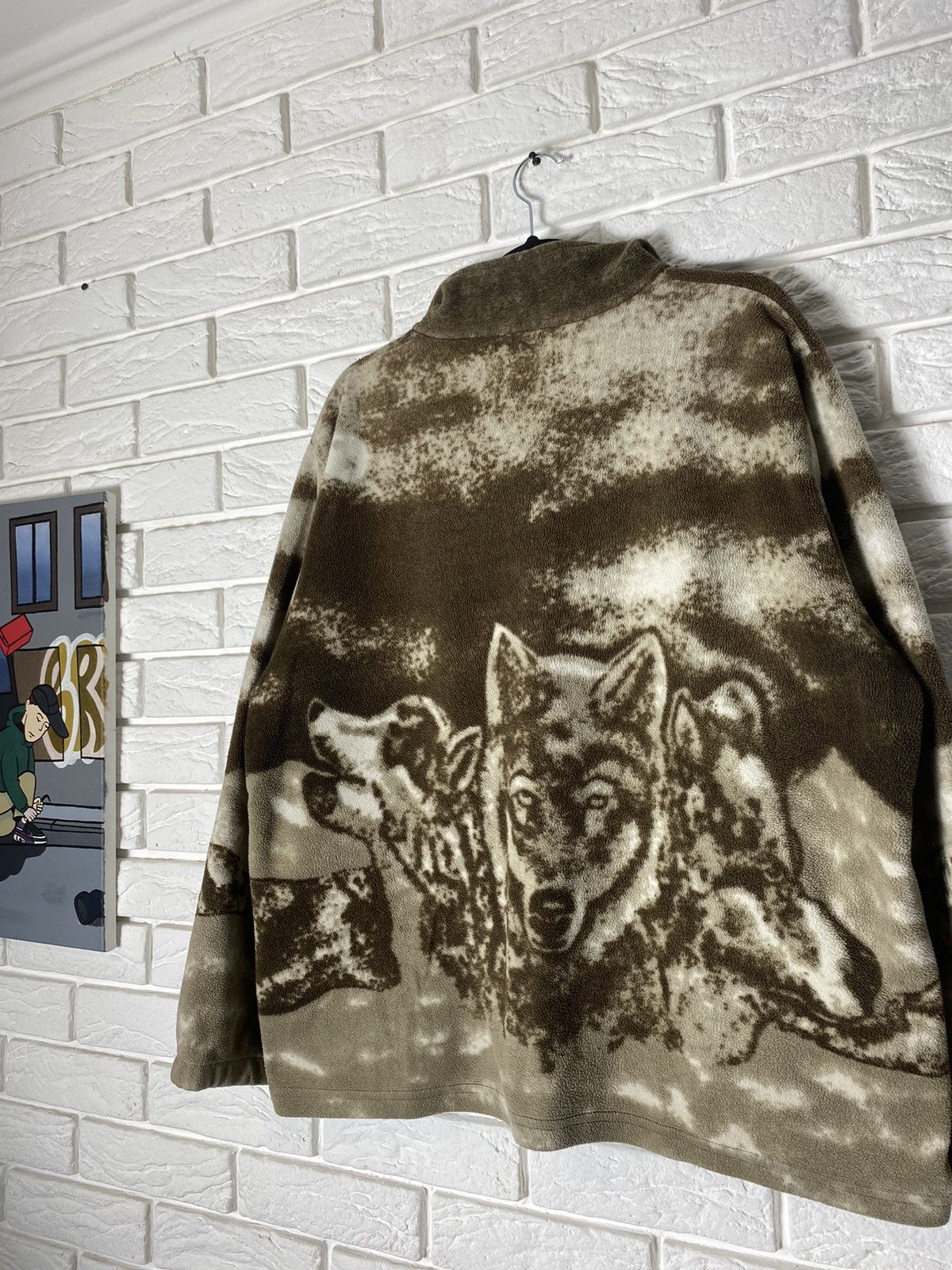 Vintage Vintage Wolf All Over Print Animal Printed Fleece Jacket L Size US L / EU 52-54 / 3 - 6 Thumbnail
