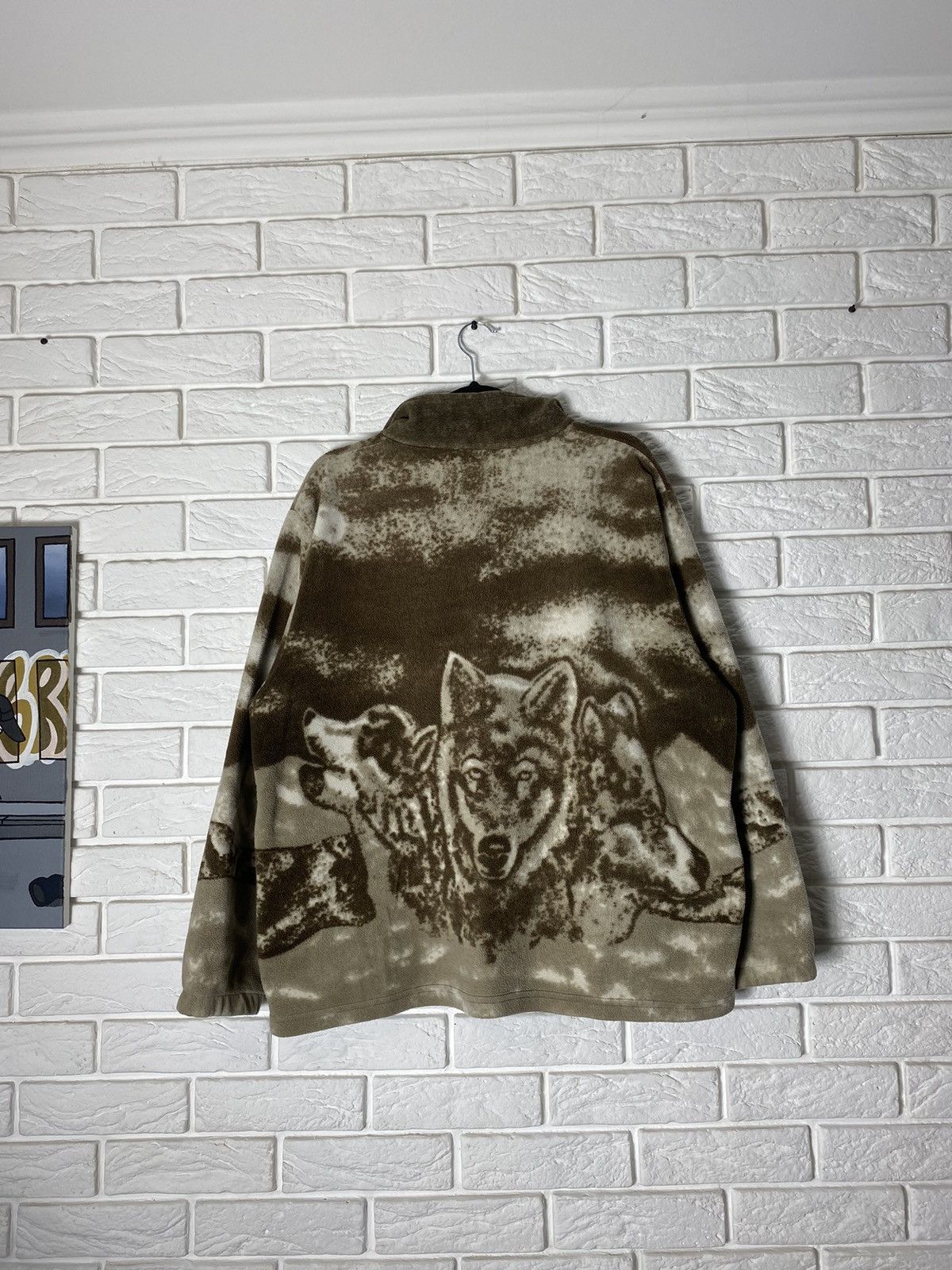 Vintage Vintage Wolf All Over Print Animal Printed Fleece Jacket L Size US L / EU 52-54 / 3 - 5 Thumbnail