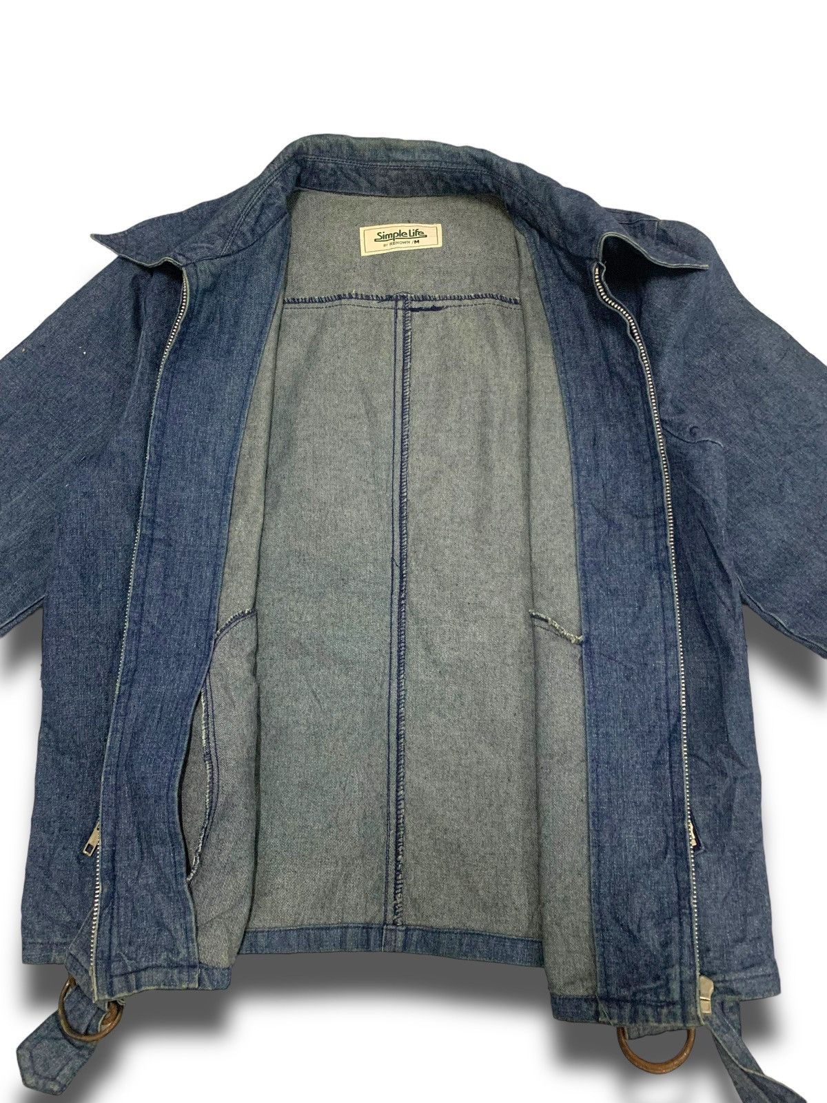 Japanese Brand Vintage 90s Renown Buckle Denim Jacket Size US M / EU 48-50 / 2 - 5 Thumbnail