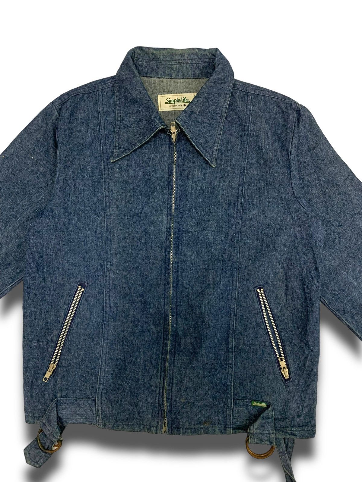 Japanese Brand Vintage 90s Renown Buckle Denim Jacket Size US M / EU 48-50 / 2 - 1 Thumbnail