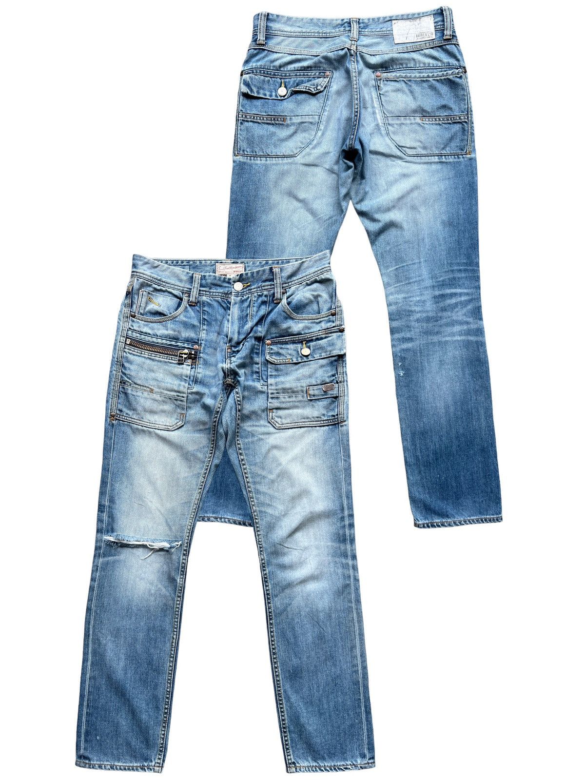 Avirex Avirex Distressed Denim Multipocket Jeans 32x31 Size US 32 / EU 48 - 1 Thumbnail