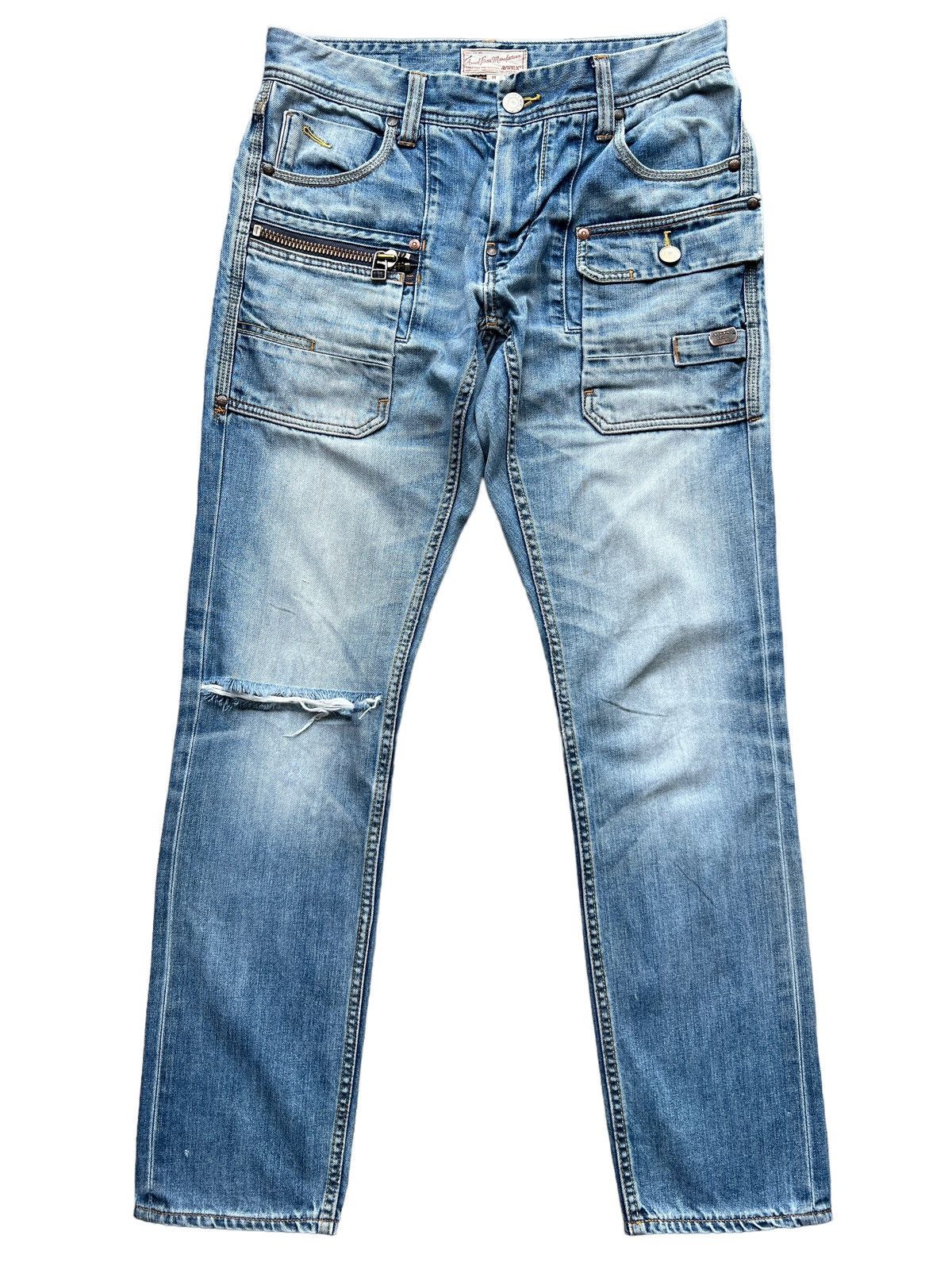Avirex Avirex Distressed Denim Multipocket Jeans 32x31 Size US 32 / EU 48 - 2 Thumbnail