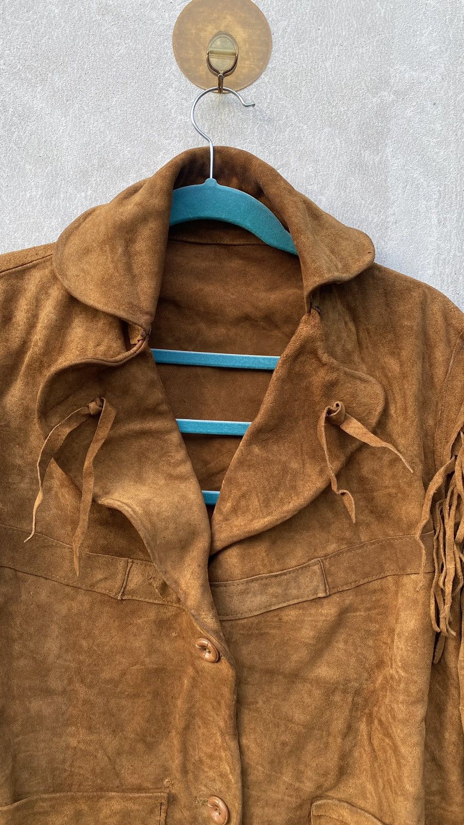 Vintage Vintage 60s Women Country Suede Leather Jacket Size L / US 10 / IT 46 - 3 Thumbnail