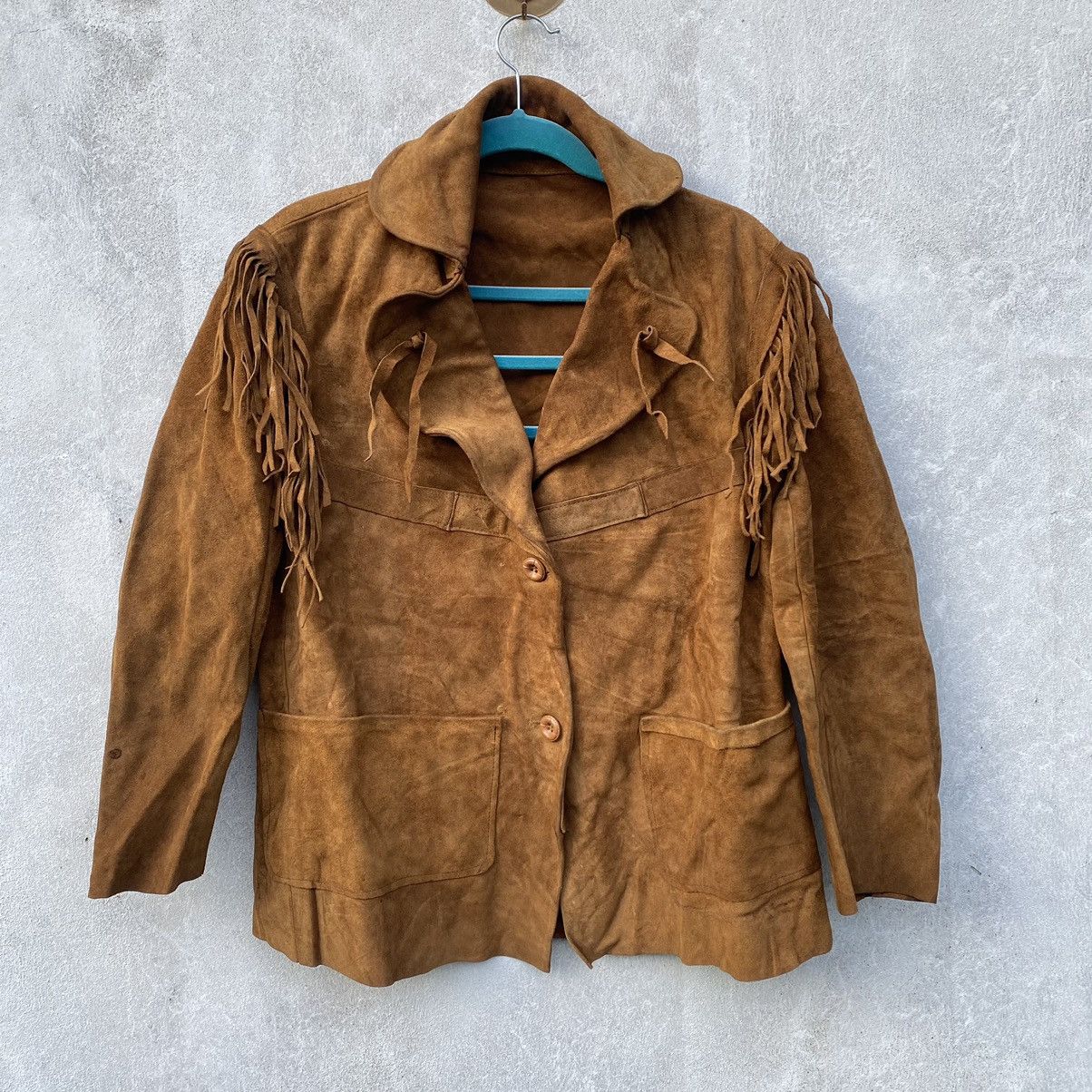 Vintage Vintage 60s Women Country Suede Leather Jacket Size L / US 10 / IT 46 - 1 Thumbnail