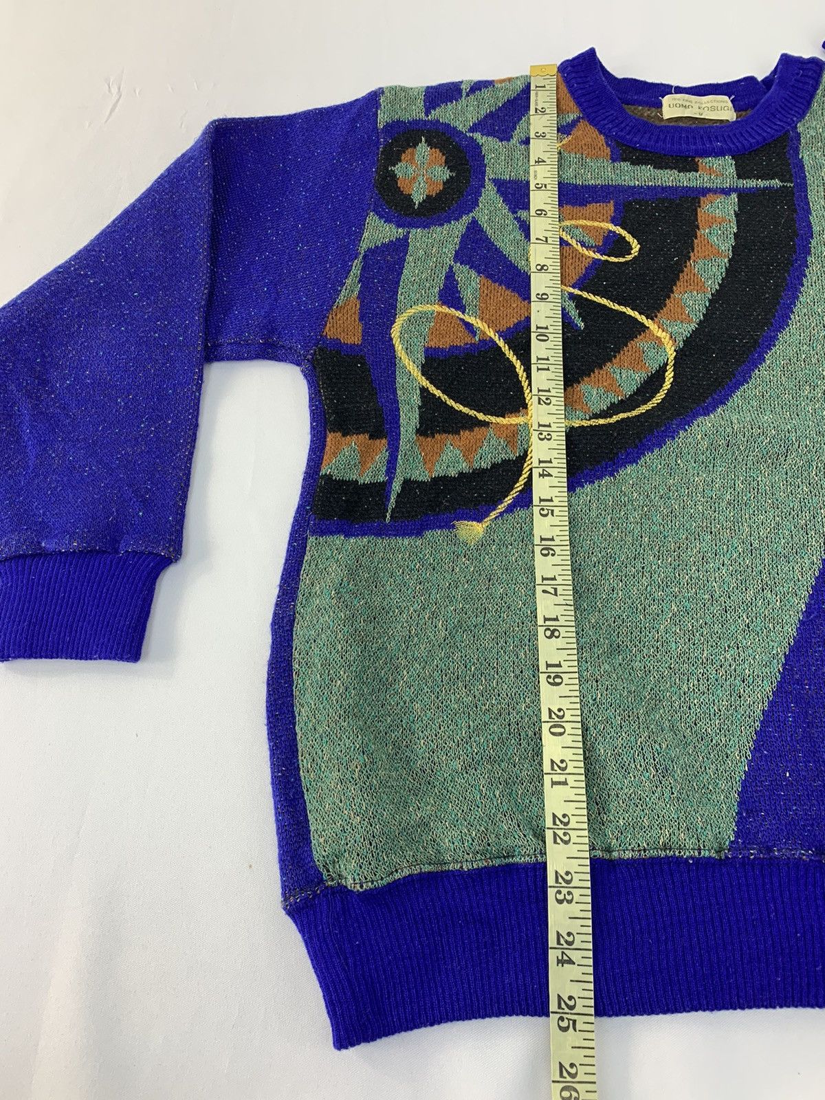 Japanese Brand 90s Uomo Kosugi Knitwear Big Compass Baroque Design Size US M / EU 48-50 / 2 - 10 Thumbnail