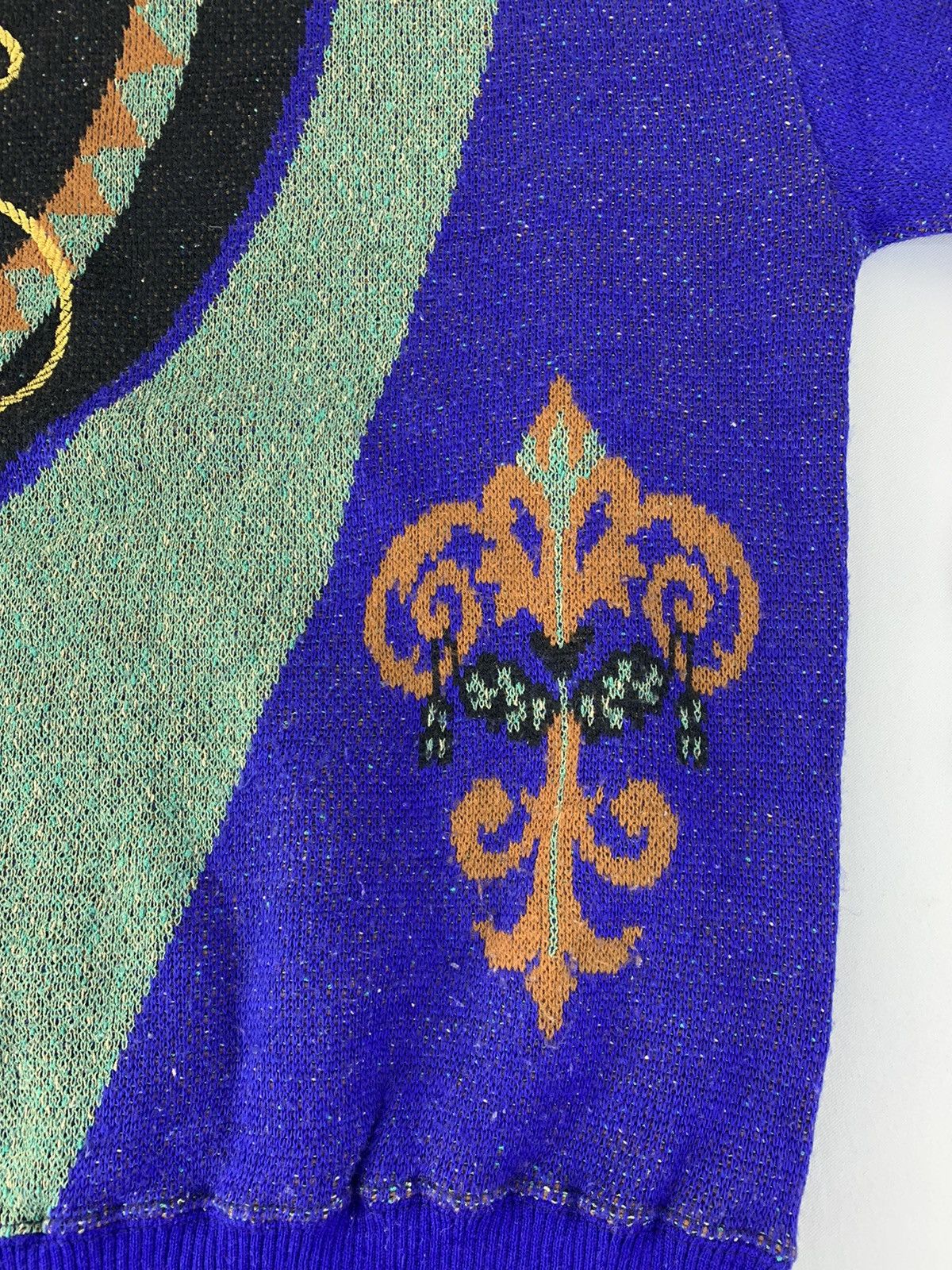 Japanese Brand 90s Uomo Kosugi Knitwear Big Compass Baroque Design Size US M / EU 48-50 / 2 - 3 Thumbnail