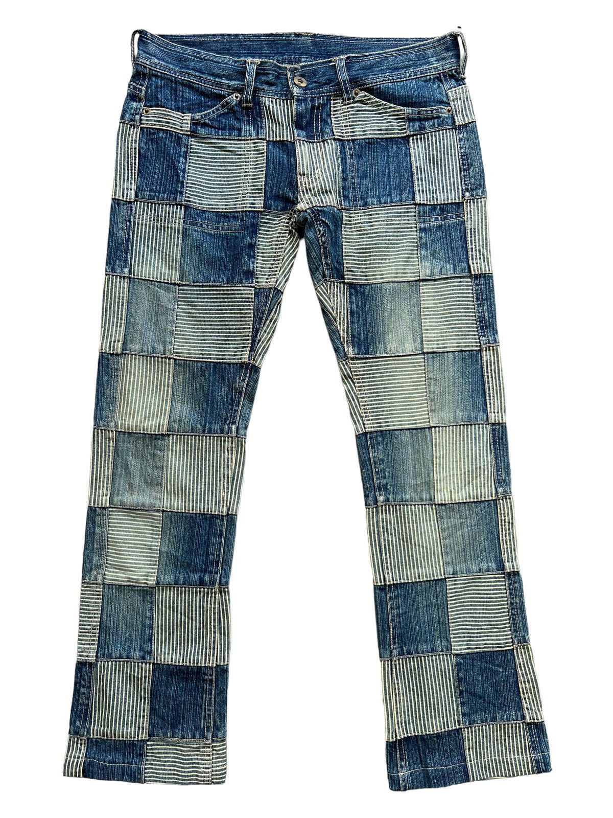 Beauty Beast × Japanese Brand Japanese Brand Inspired by Kapital Patchwork Jeans 31x28.5 Size 31" - 2 Thumbnail