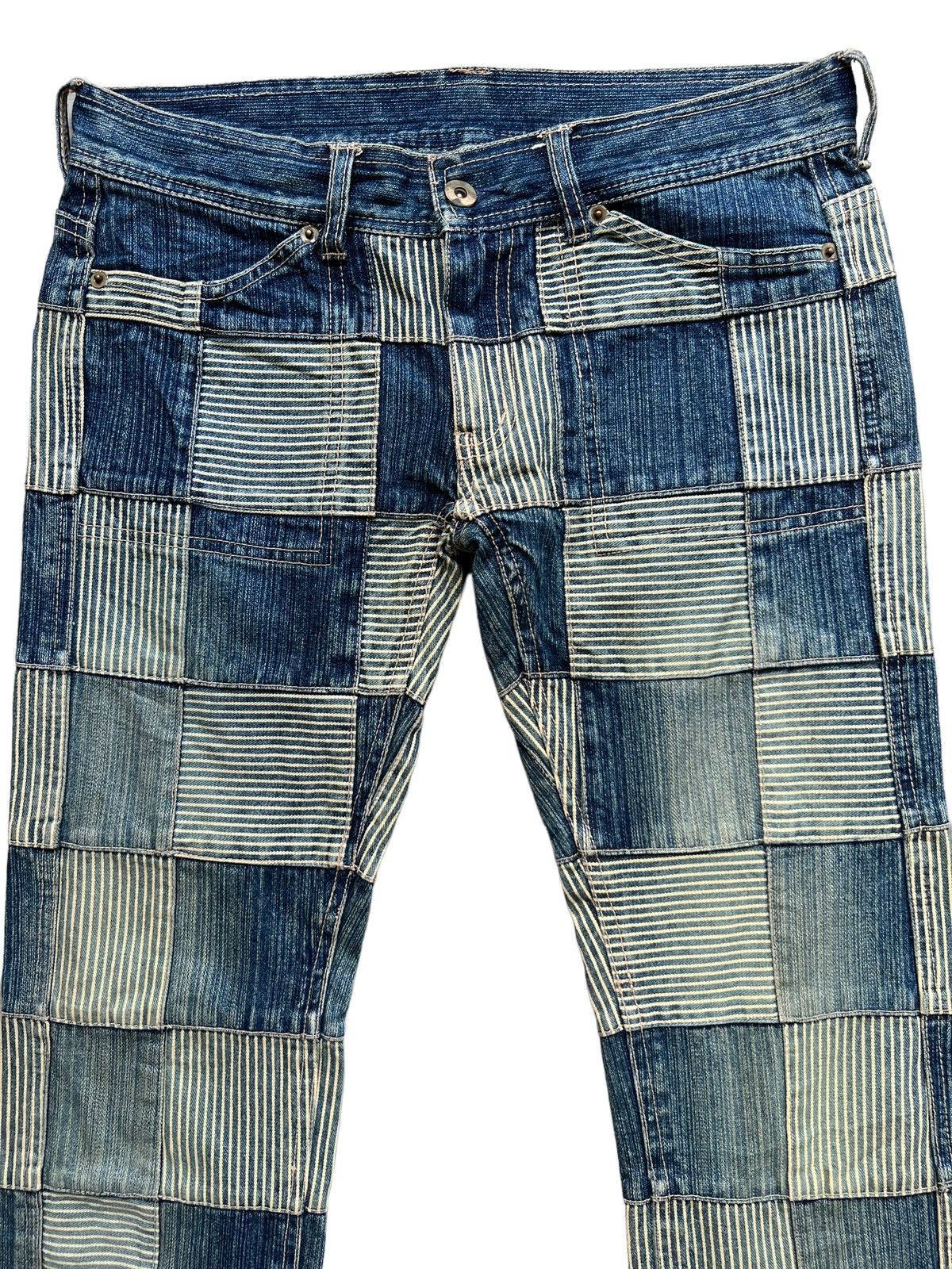 Beauty Beast × Japanese Brand Japanese Brand Inspired by Kapital Patchwork Jeans 31x28.5 Size 31" - 4 Thumbnail
