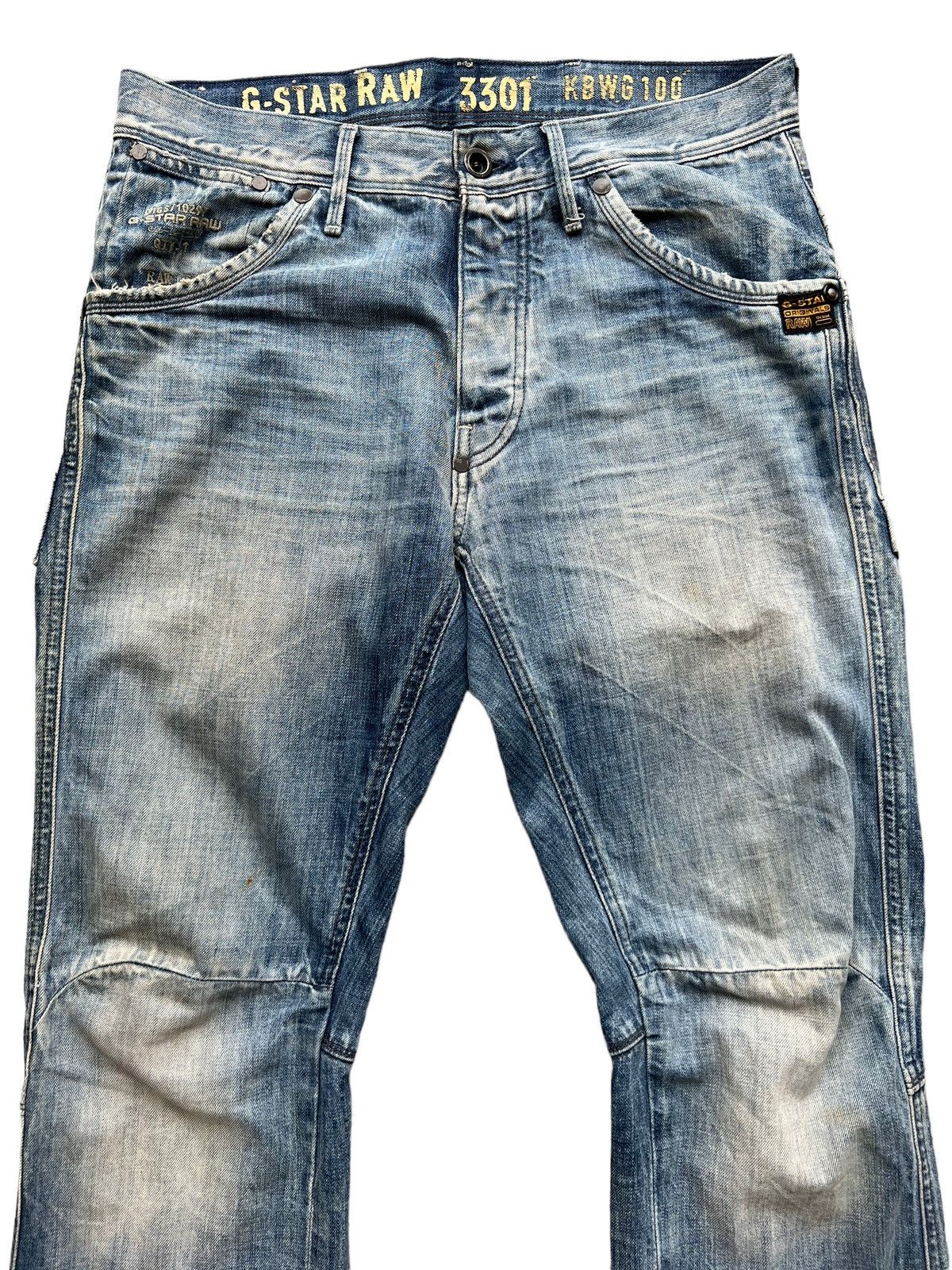 G-Star G-Star Raw Denim Jeans G star Distressed Jeans 35x33 Size US 33 - 4 Thumbnail