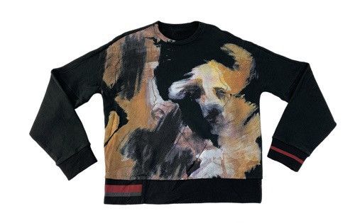 image of Hype Art System Sweatshirt Color Pallet Design Fire Flame in Black, Women's (Size Medium)