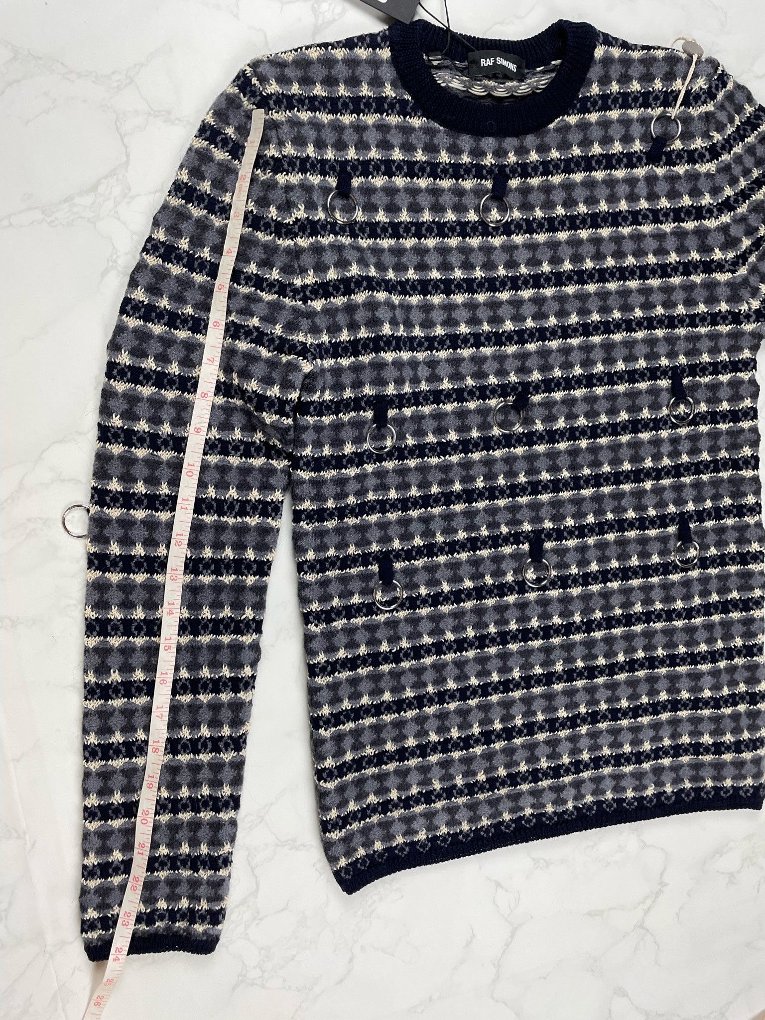 Raf Simons 🔥65% OFF🔥 [SALE] Raf Simons Jacquard Rings Tight Sweater Size US S / EU 44-46 / 1 - 6 Thumbnail