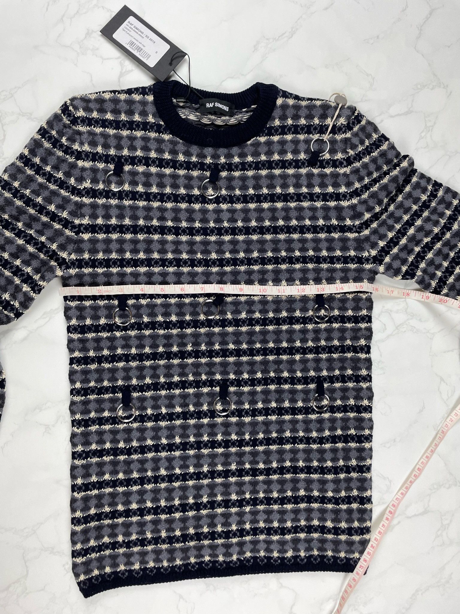 Raf Simons 🔥65% OFF🔥 [SALE] Raf Simons Jacquard Rings Tight Sweater Size US S / EU 44-46 / 1 - 4 Thumbnail