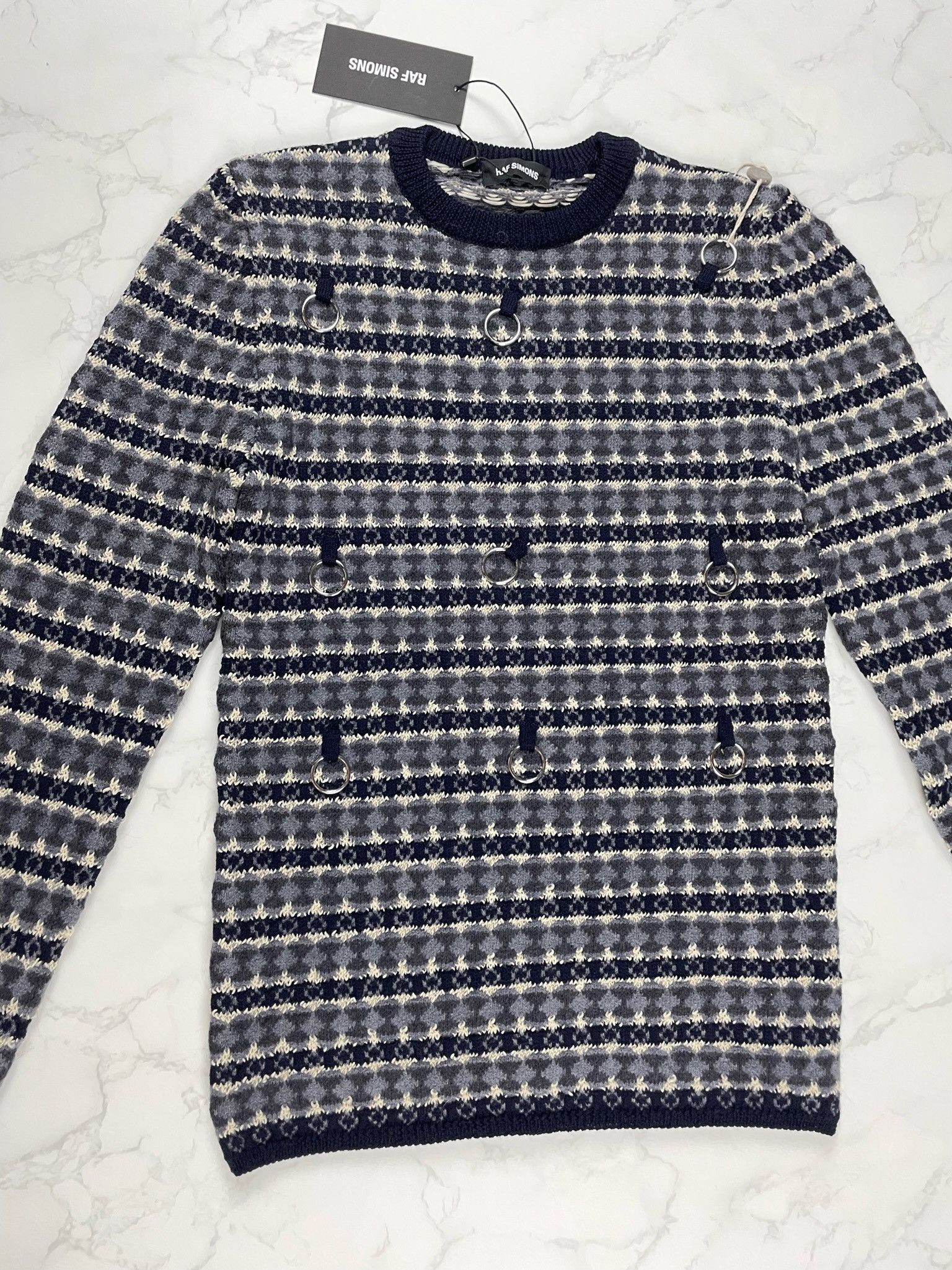 Raf Simons 🔥65% OFF🔥 [SALE] Raf Simons Jacquard Rings Tight Sweater Size US S / EU 44-46 / 1 - 7 Thumbnail