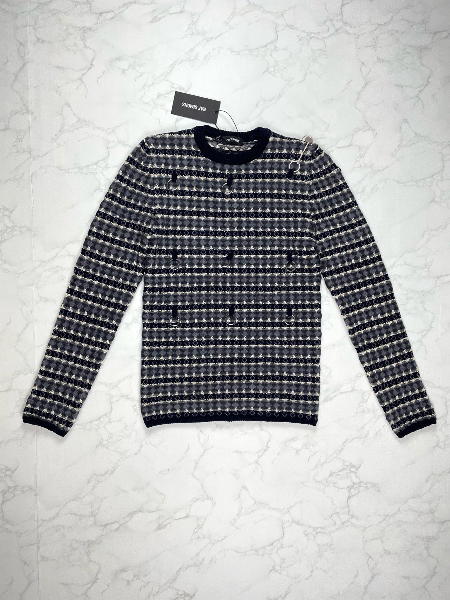 Raf Simons 🔥65% OFF🔥 [SALE] Raf Simons Jacquard Rings Tight Sweater Size US S / EU 44-46 / 1 - 2 Thumbnail