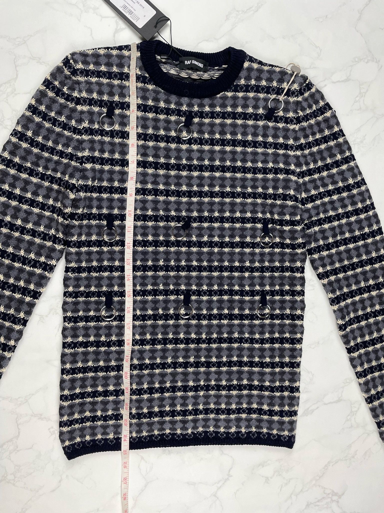 Raf Simons 🔥65% OFF🔥 [SALE] Raf Simons Jacquard Rings Tight Sweater Size US S / EU 44-46 / 1 - 5 Thumbnail