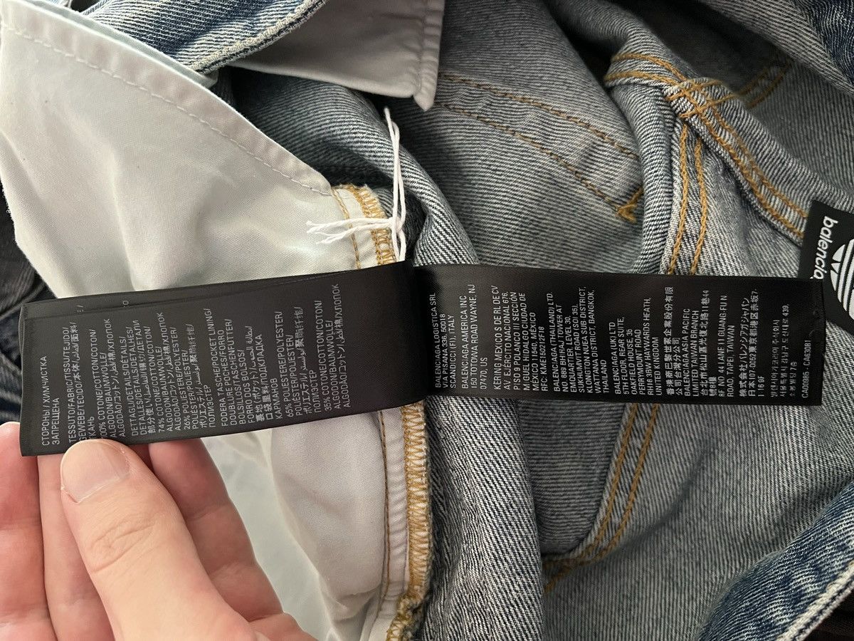 Adidas × Balenciaga *RARE* Balenciaga X Adidas jeans light wash Size US 34 / EU 50 - 9 Thumbnail