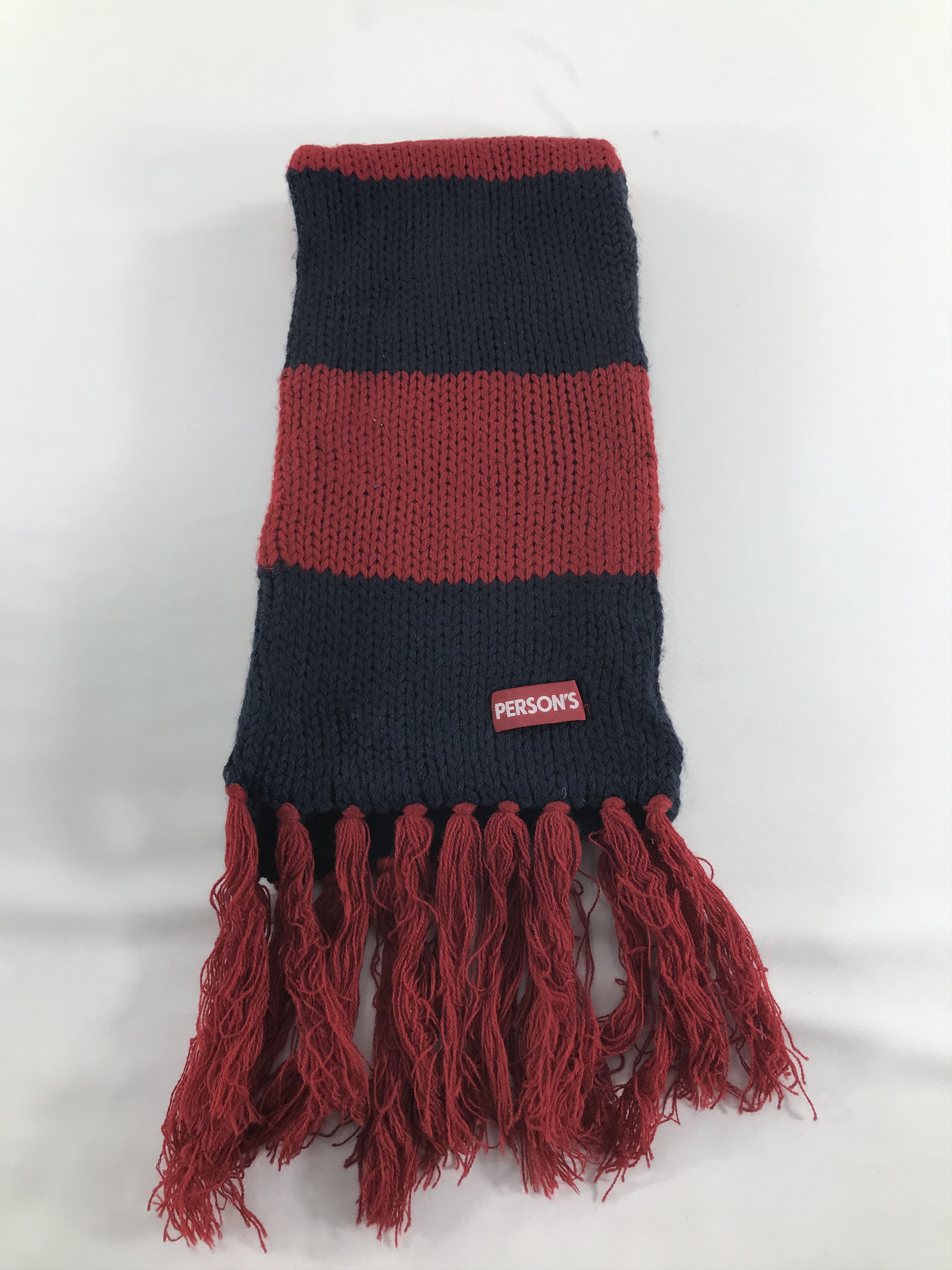 PERSON'S Persons Striped Knit Wool Scarf Muffler V203 Size ONE SIZE - 3 Thumbnail