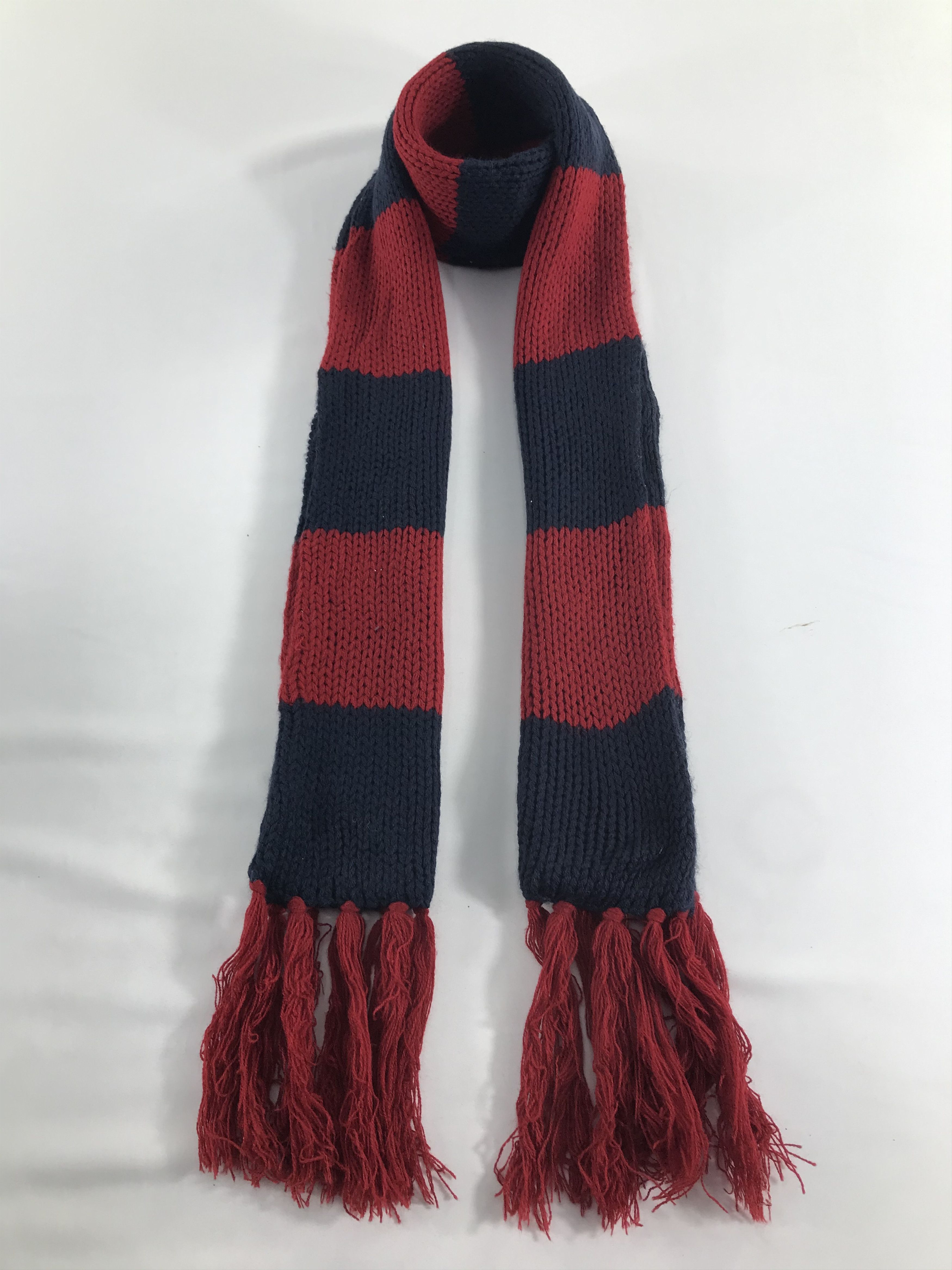 PERSON'S Persons Striped Knit Wool Scarf Muffler V203 Size ONE SIZE - 1 Thumbnail