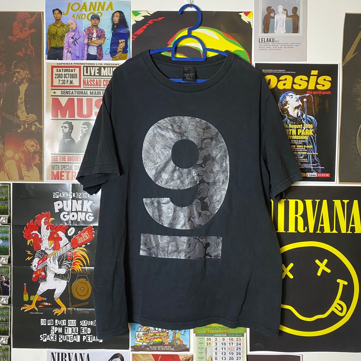 Pre-owned Number N Ine X Takahiromiyashita The Soloist Vintage Number Nine With Number Nine Picture T-shirt In Black