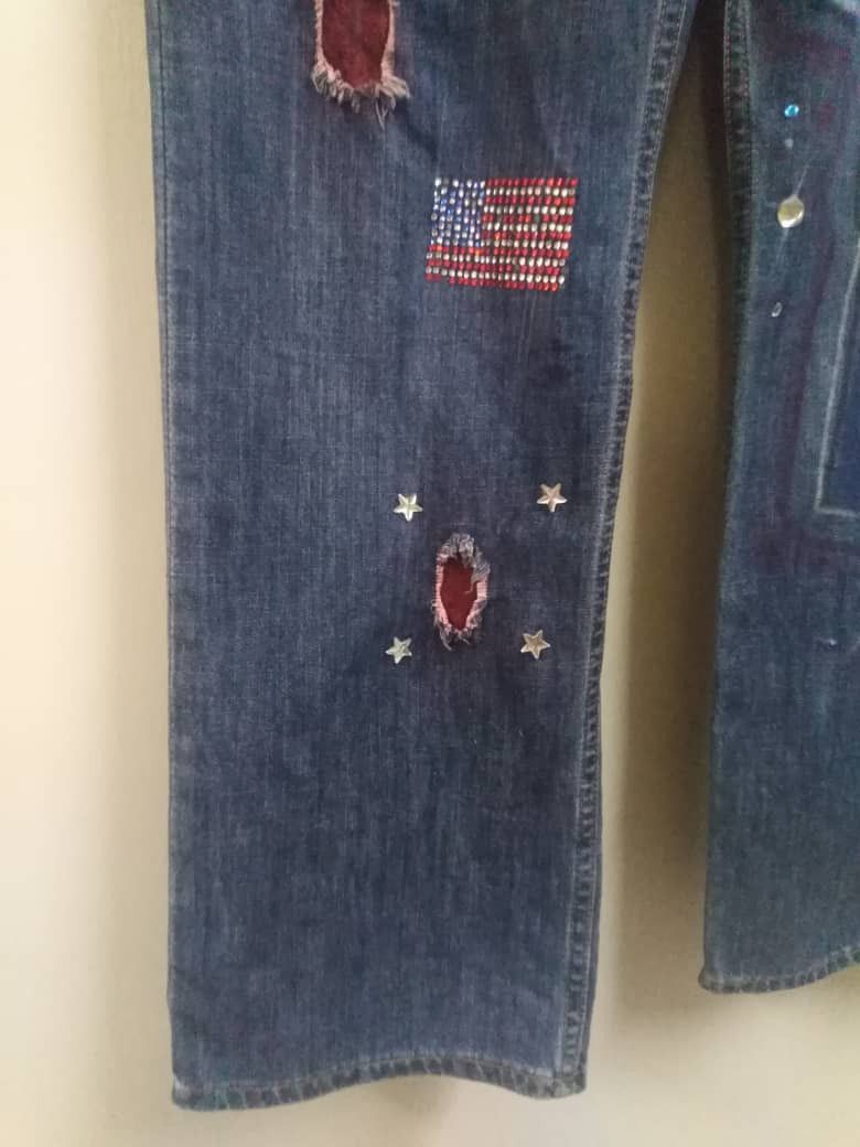 Gap Vintage GAP 1969 Painted Jeans Size US 32 / EU 48 - 12 Thumbnail