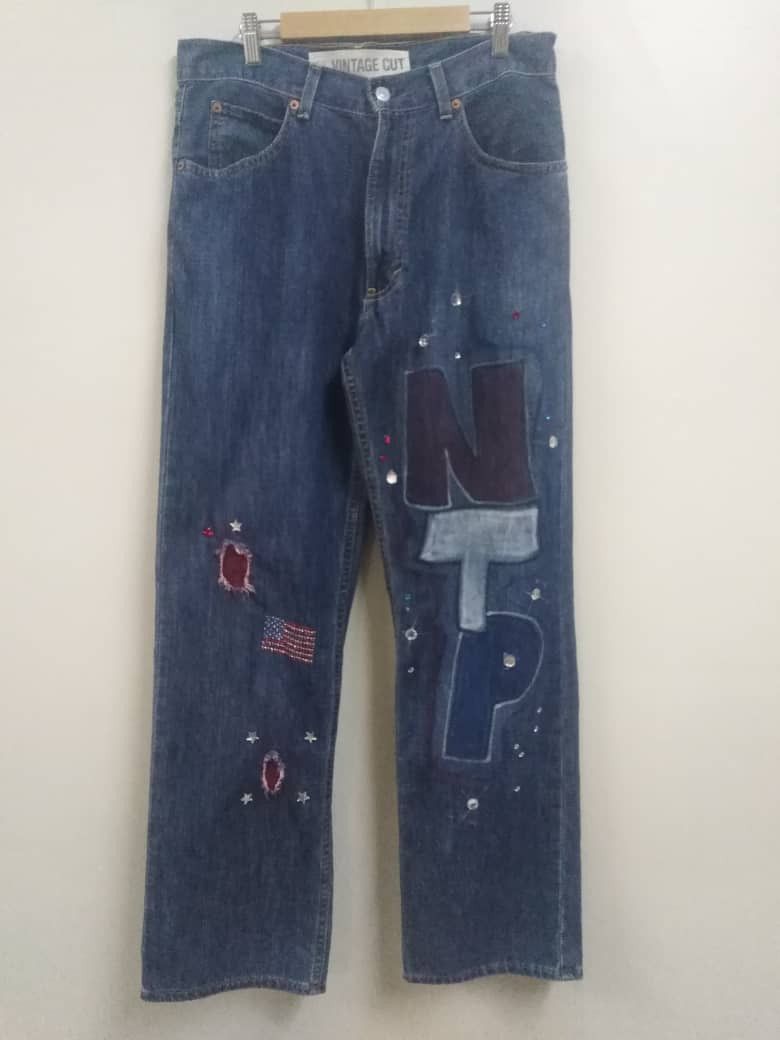 Gap Vintage GAP 1969 Painted Jeans Size US 32 / EU 48 - 2 Thumbnail