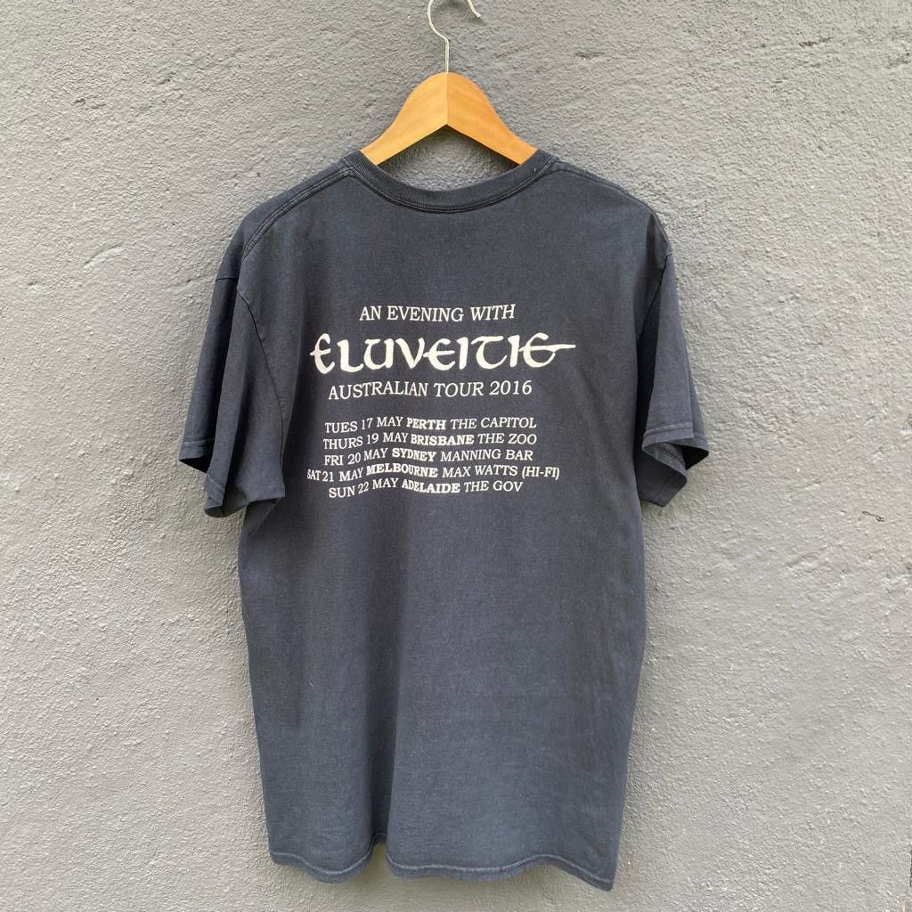 Band Tees Thrashed Faded Eluveitie Heavy Metal Band Tee Size US L / EU 52-54 / 3 - 3 Thumbnail