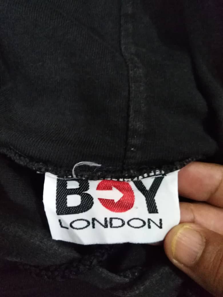 Boy London Vintage Made In USA Faded Black Big Logo Boy London Hoodies Size US L / EU 52-54 / 3 - 6 Thumbnail