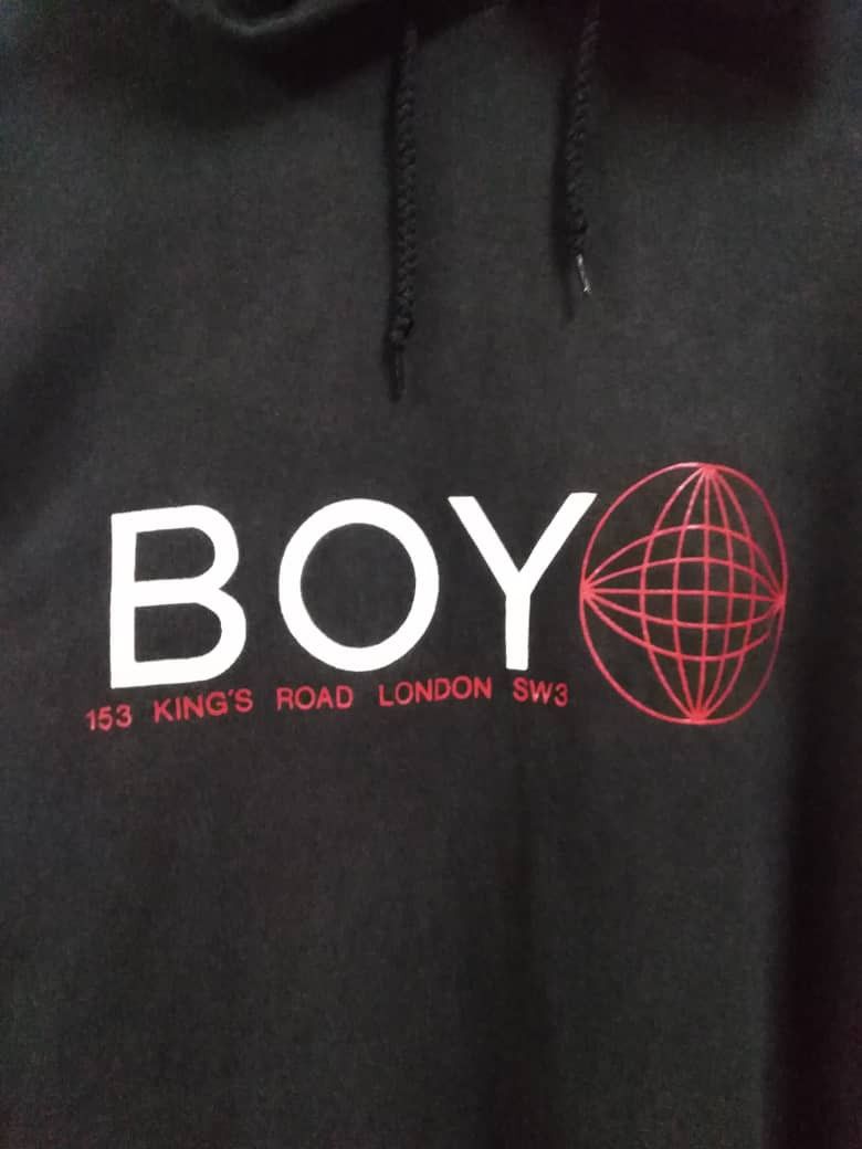 Boy London Vintage Made In USA Faded Black Big Logo Boy London Hoodies Size US L / EU 52-54 / 3 - 4 Thumbnail