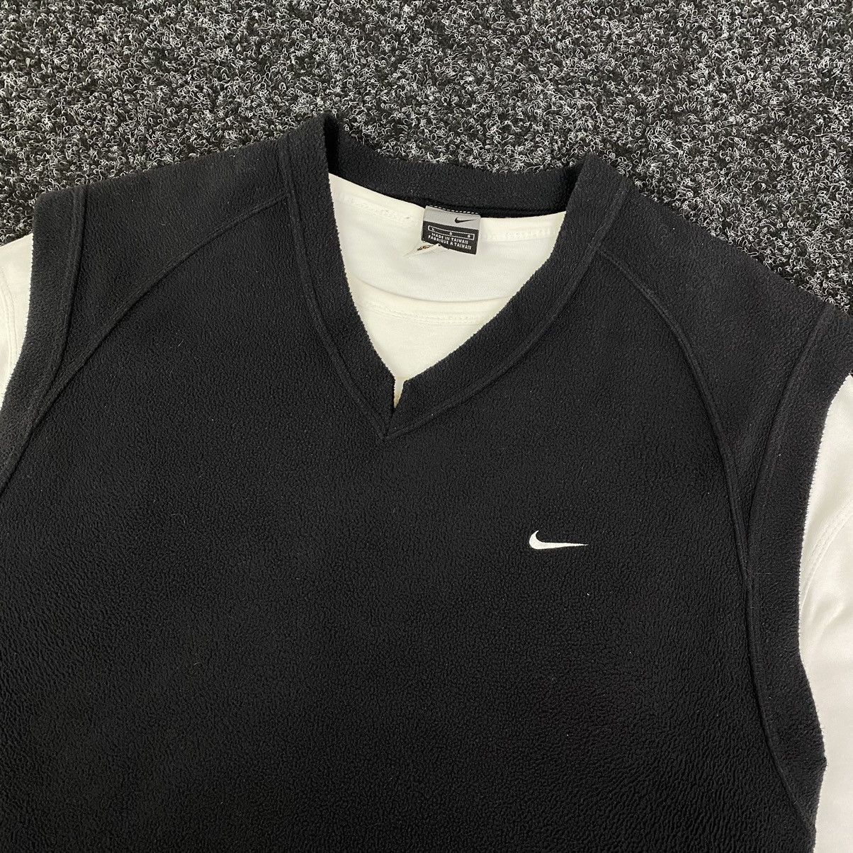 Nike × Vintage Man Fleece Nike Vintage Vest Very Rare Teddy Y2k Style Black Size US M / EU 48-50 / 2 - 4 Thumbnail