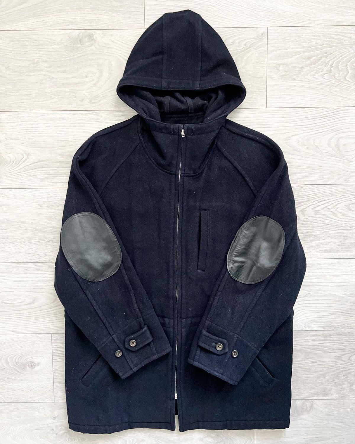 image of Comme Des Garcons x Comme Des Garcons Homme Comme Des Garçons Homme 1990S Wool Swing Parka in Blue 