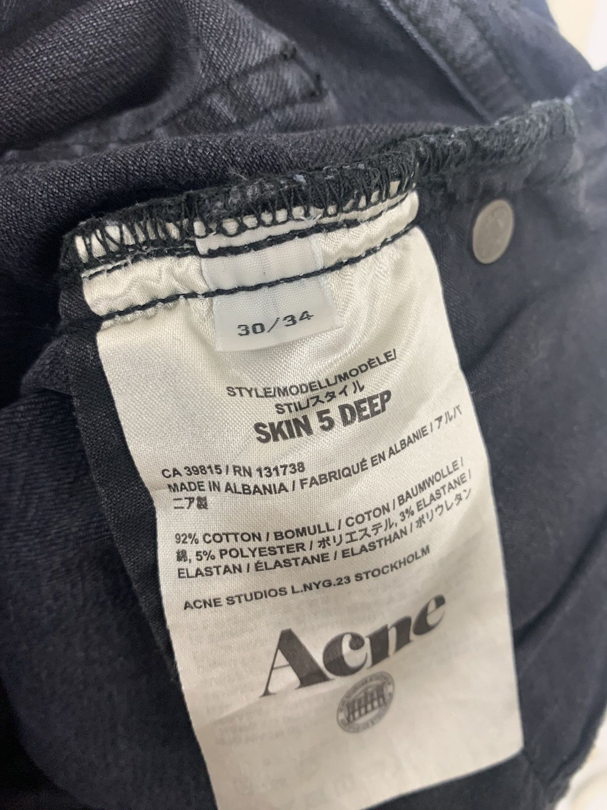 Acne Studios Woman’s Acne Studios Skinny Jeans Size 30" / US 8 / IT 44 - 6 Thumbnail