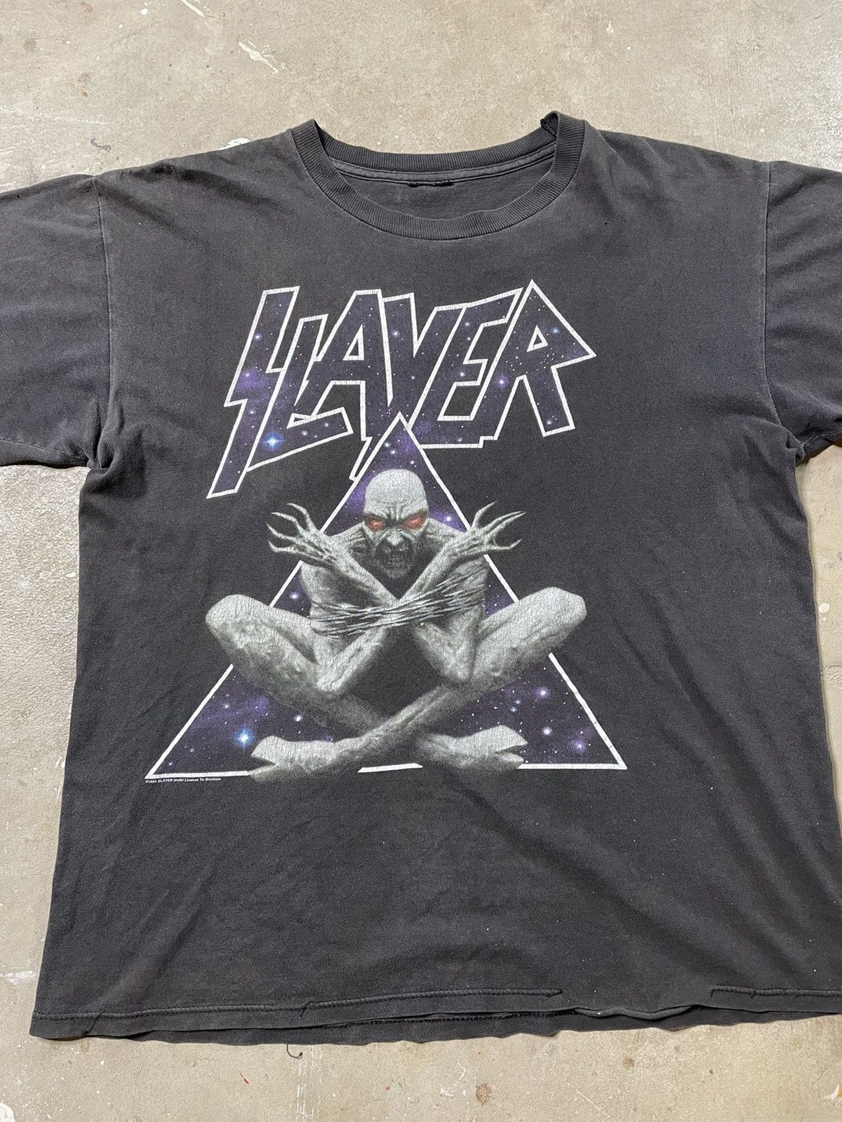 image of Band Tees x Slayer Vintage 1994 Slayer ‘Divine Intervention’ Band Tee in Black, Men's (Size Large)