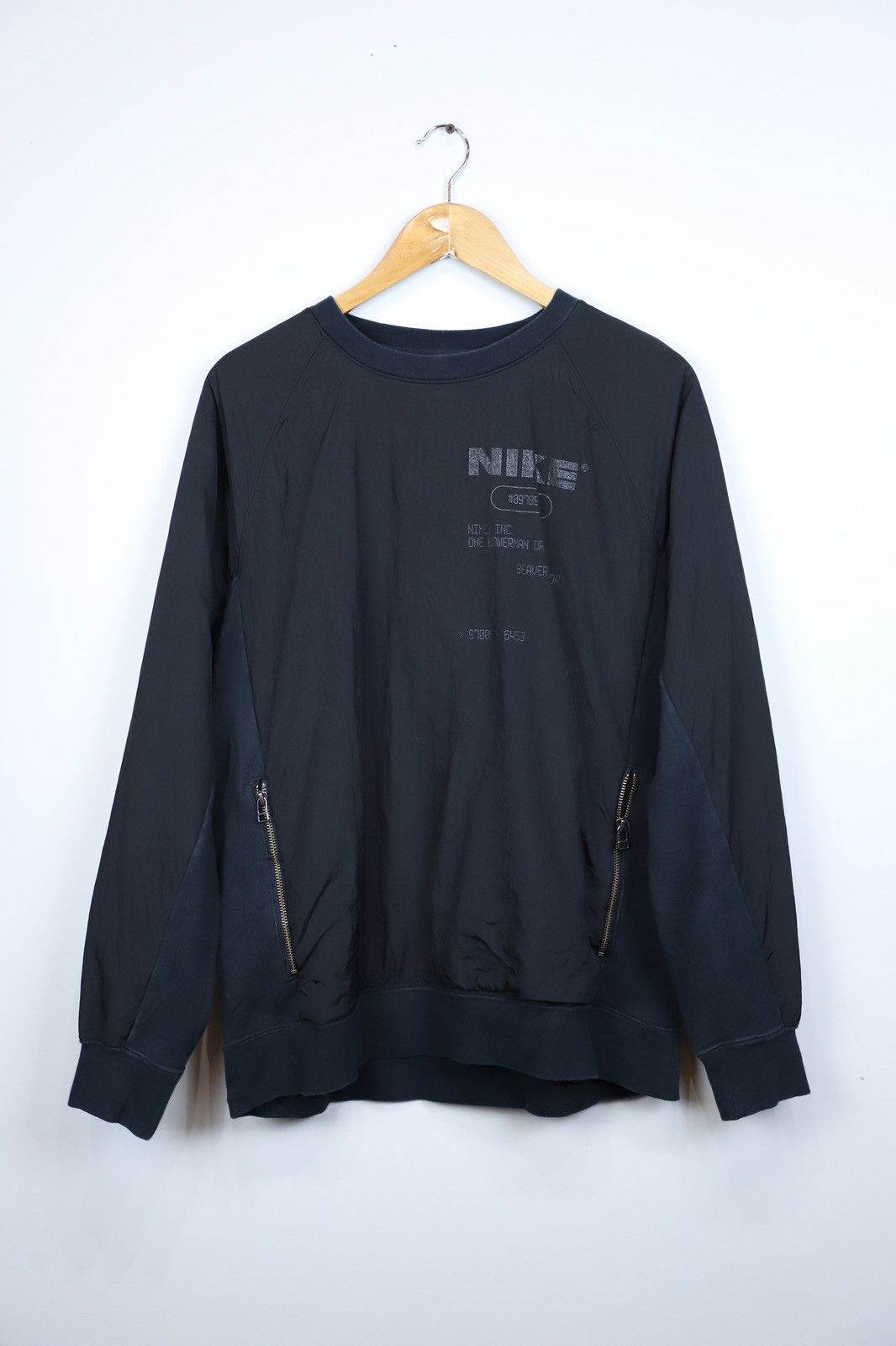 Y2K Nike Nylon Black Sweater