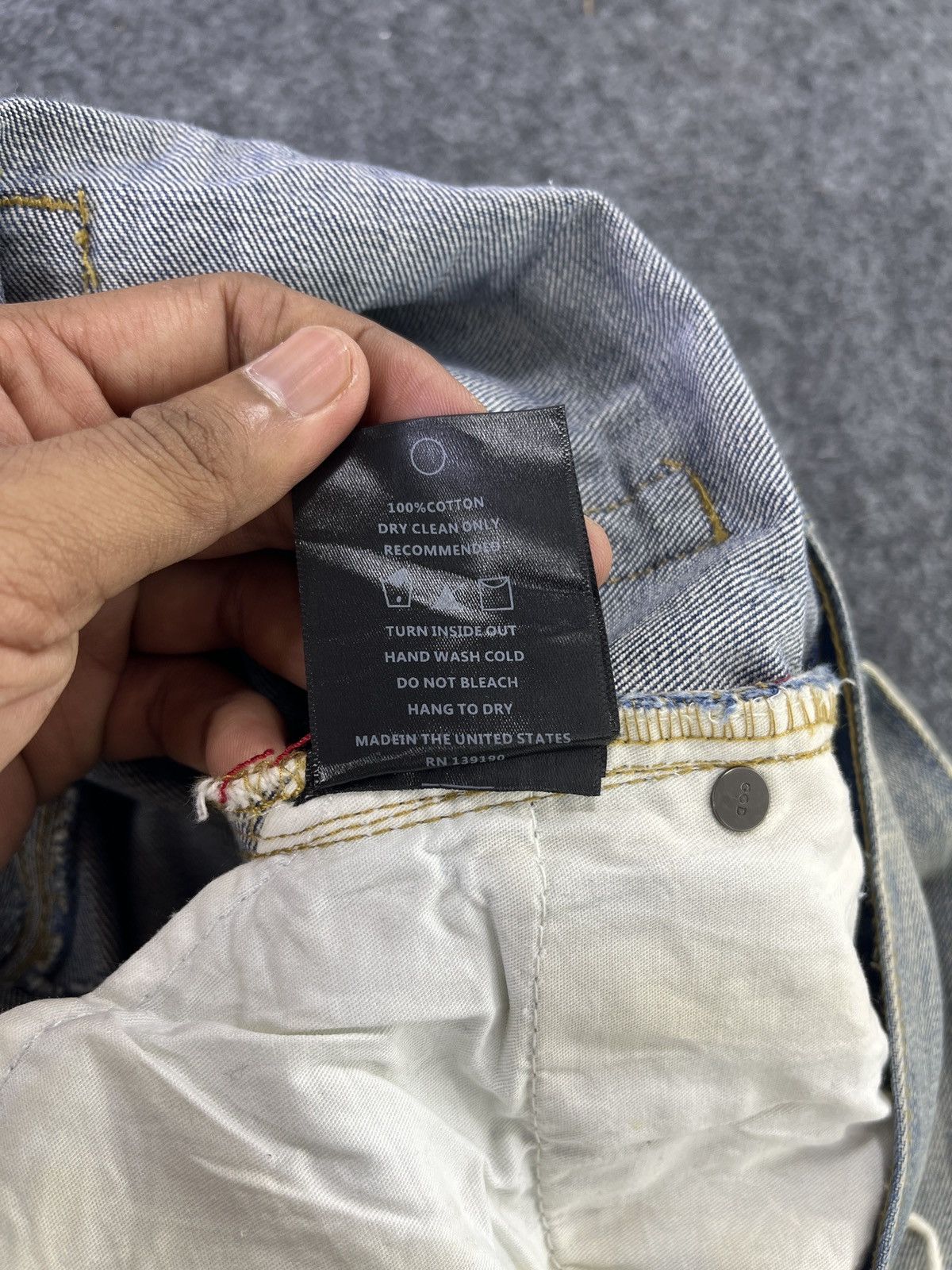 Japanese Brand × Vintage Fear Of God Selvedge Edge Jeans Distressed Denim - J862 Size US 32 / EU 48 - 10 Thumbnail