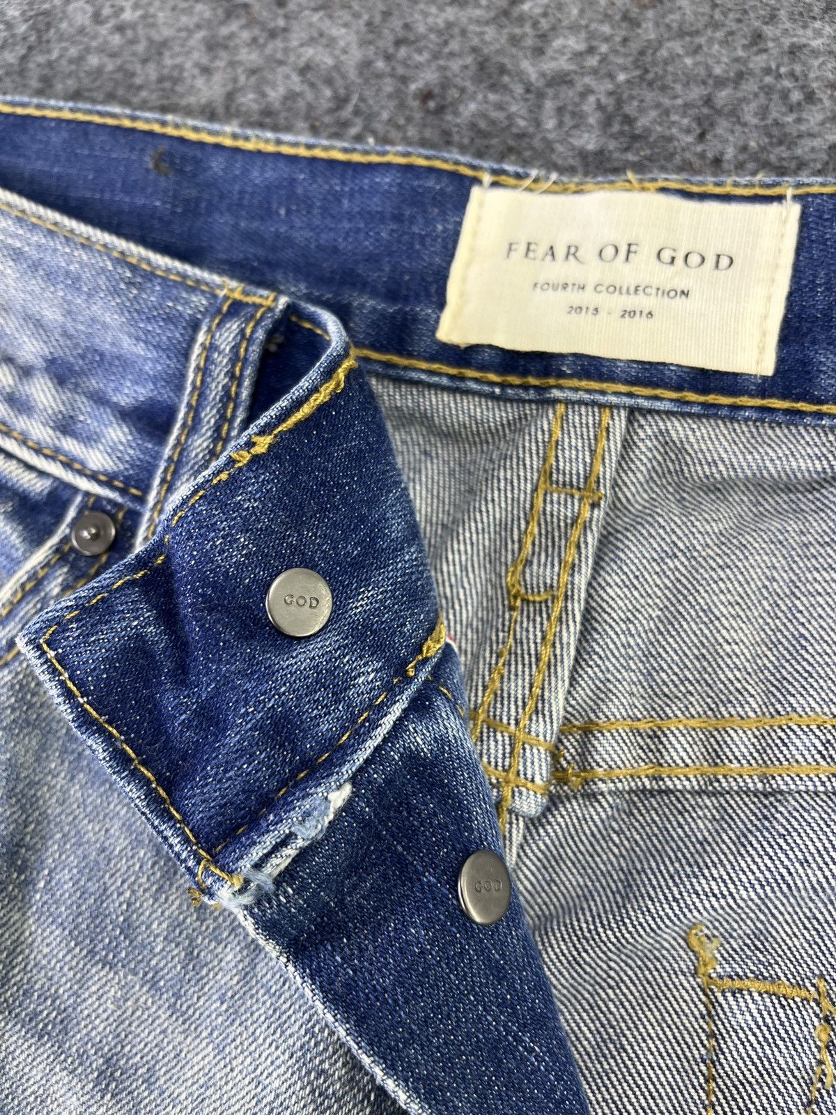 Japanese Brand × Vintage Fear Of God Selvedge Edge Jeans Distressed Denim - J862 Size US 32 / EU 48 - 7 Thumbnail