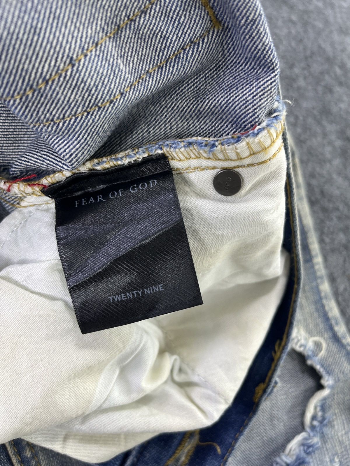 Japanese Brand × Vintage Fear Of God Selvedge Edge Jeans Distressed Denim - J862 Size US 32 / EU 48 - 9 Thumbnail